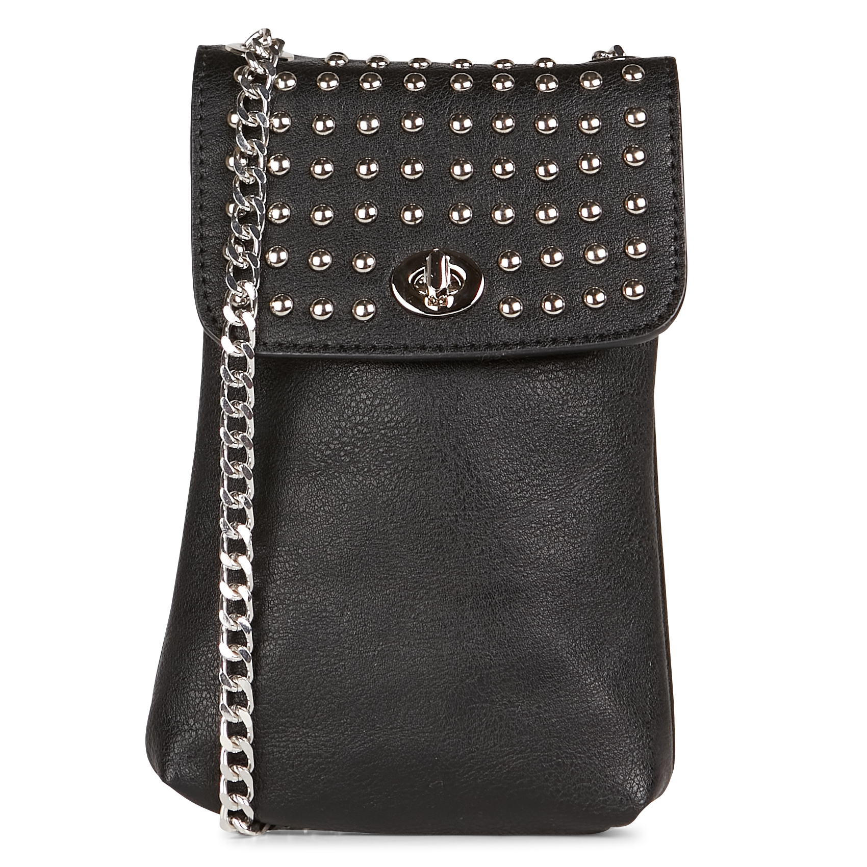 Pochette cloutée en similicuir AU PRINTEMPS PARIS Noir