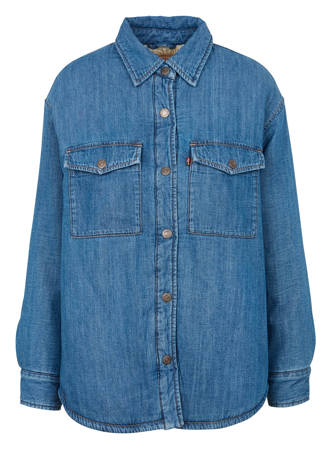 Surchemise droite col classique en coton LEVI'S Bleu