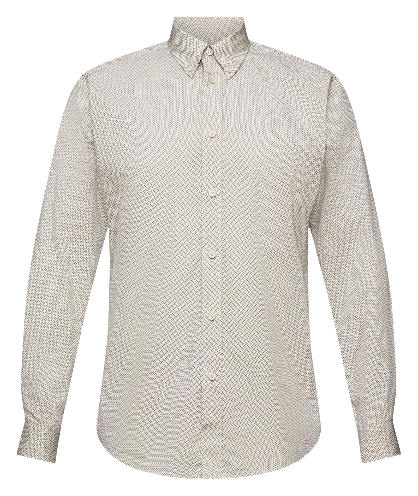 Cotton shirt with classic collar ESPRIT Beige