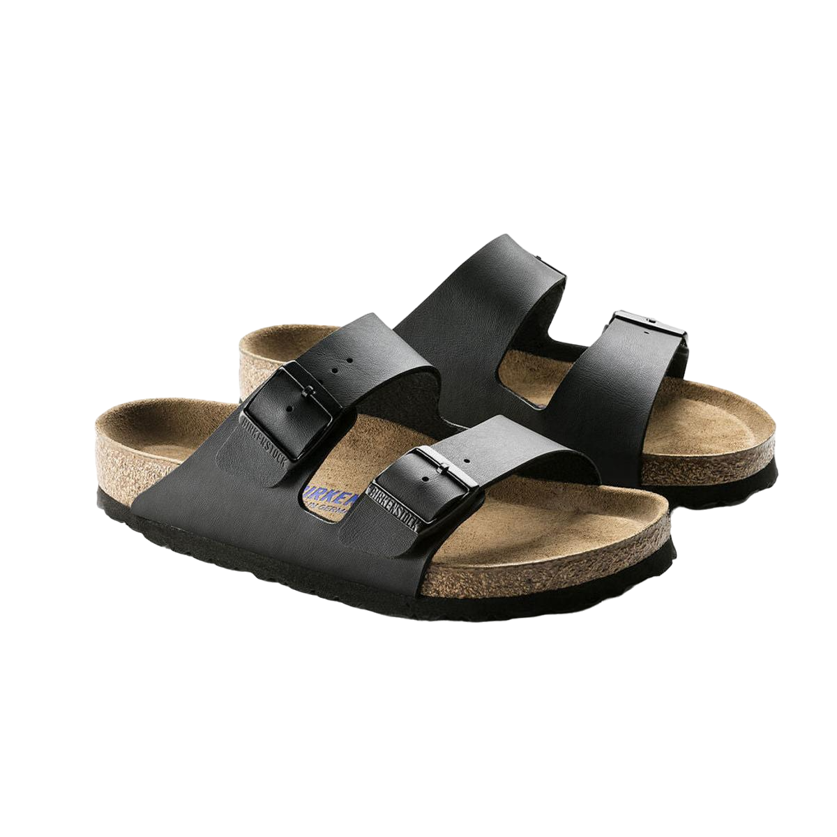 Faux leather sandals BIRKENSTOCK Black