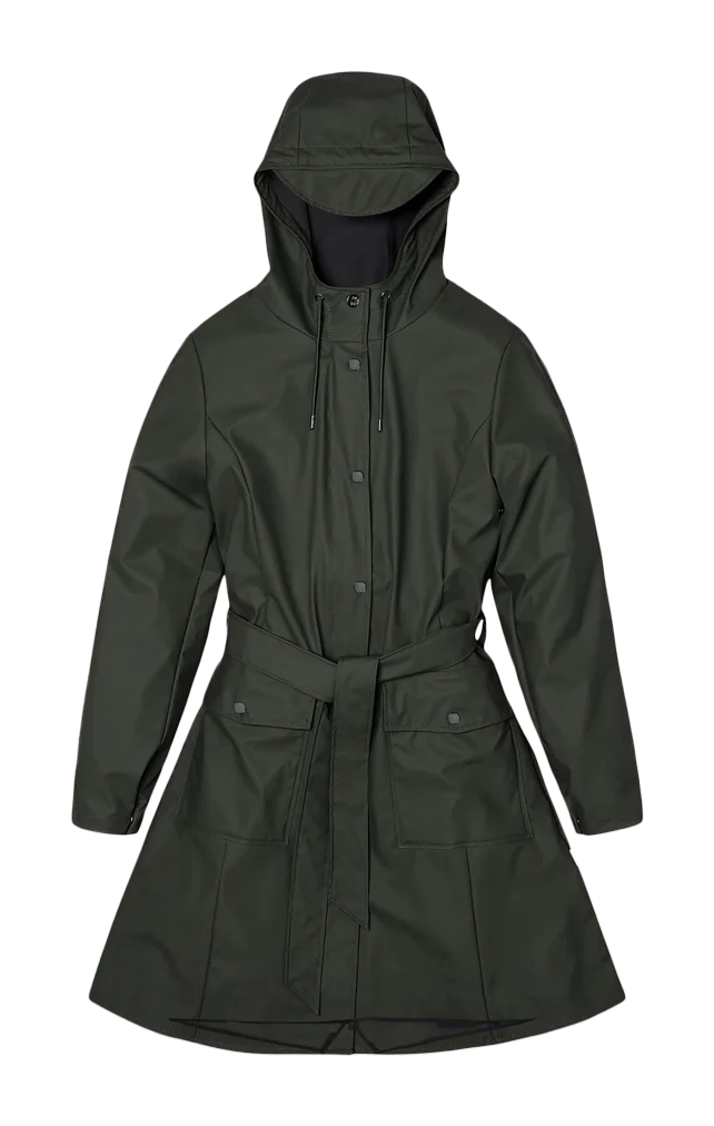 Trench imperméable à capuche Vert