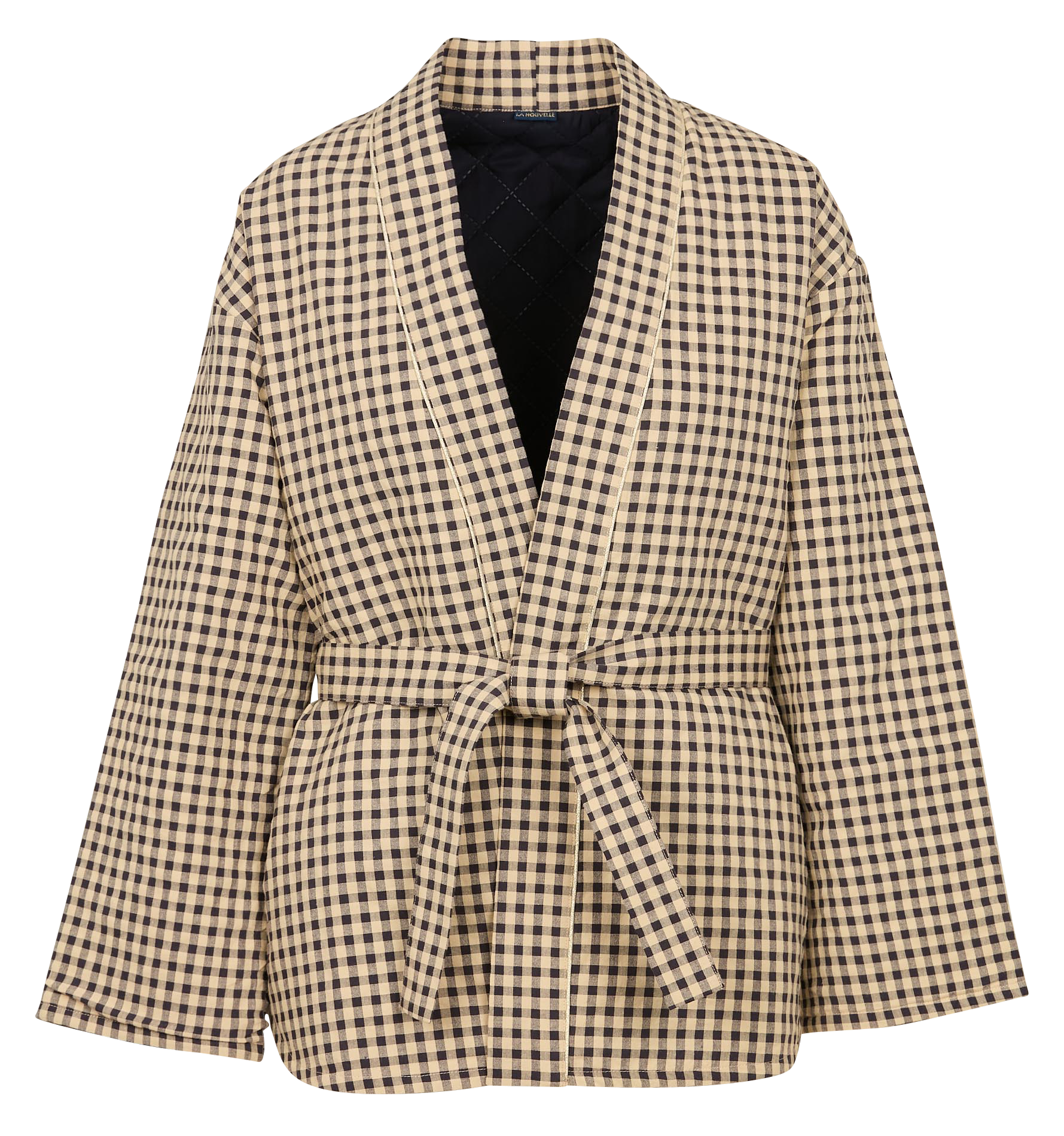 Straight-cut check jacket Multicolored