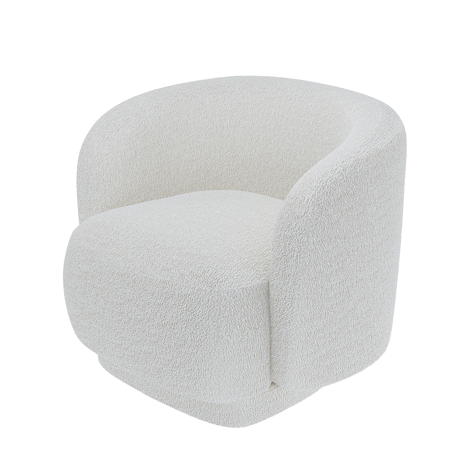 Bouclé armchair White