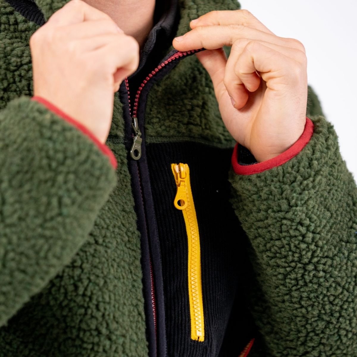 Sherpa zip-up jacket BILLYBELT Khaki