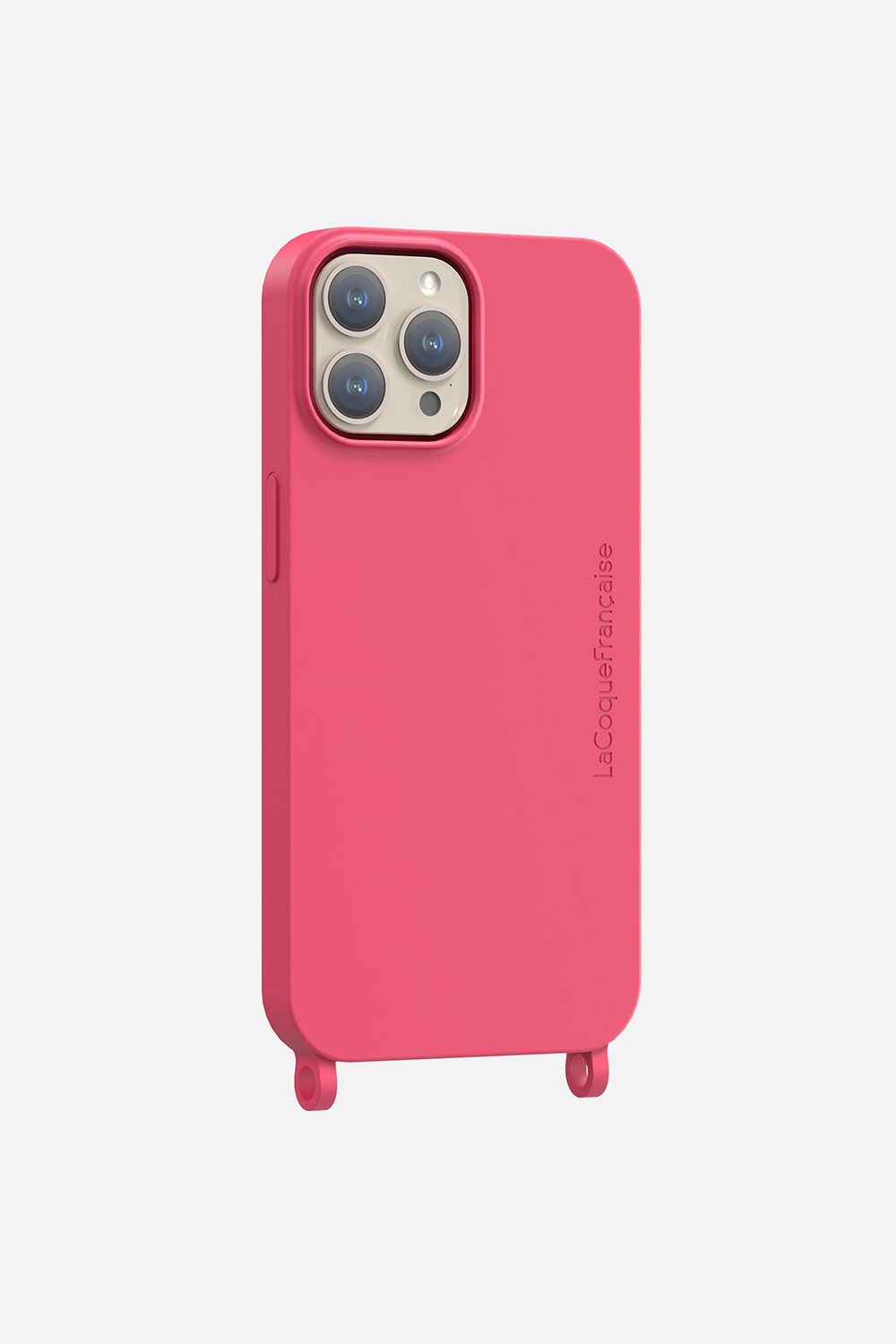 Soft touch phone case with rings for iPhone 12 Pro Max LA COQUE FRANCAISE Pink