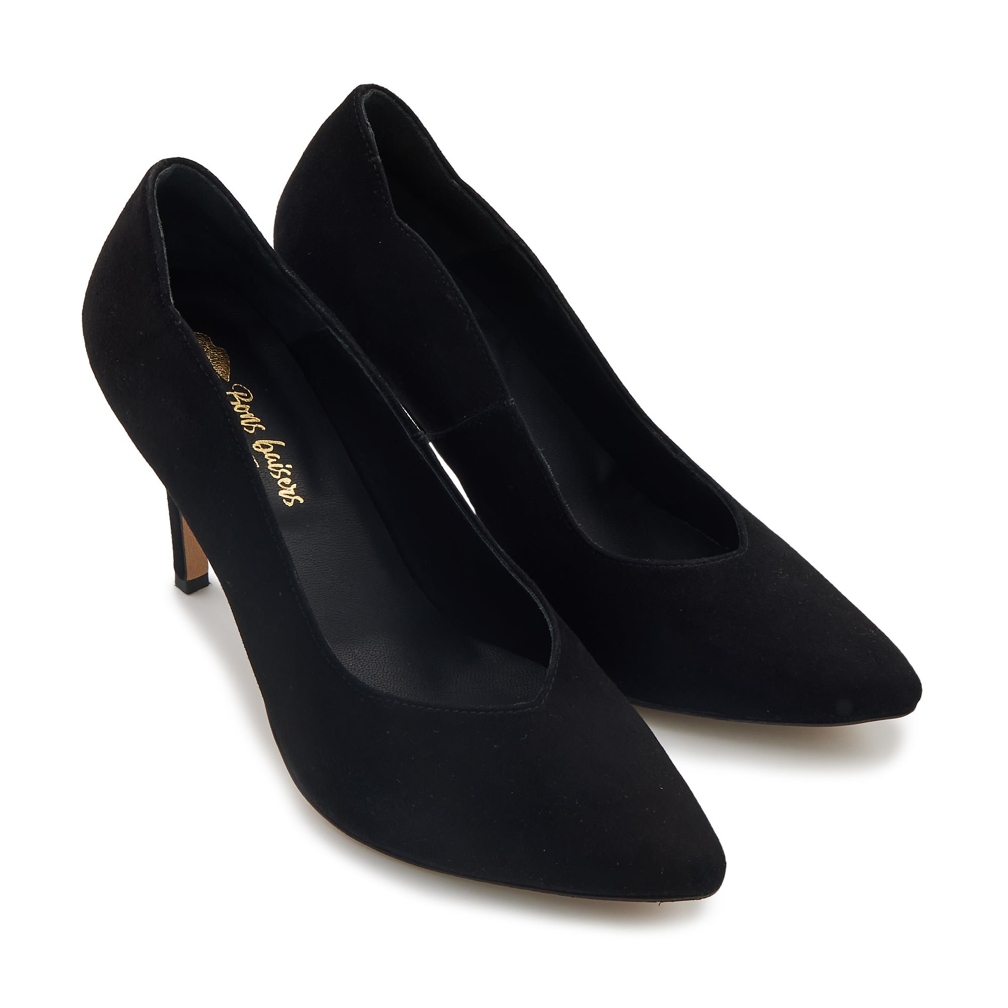 Beyou suede high heels  BONS BAISERS PARIS Black