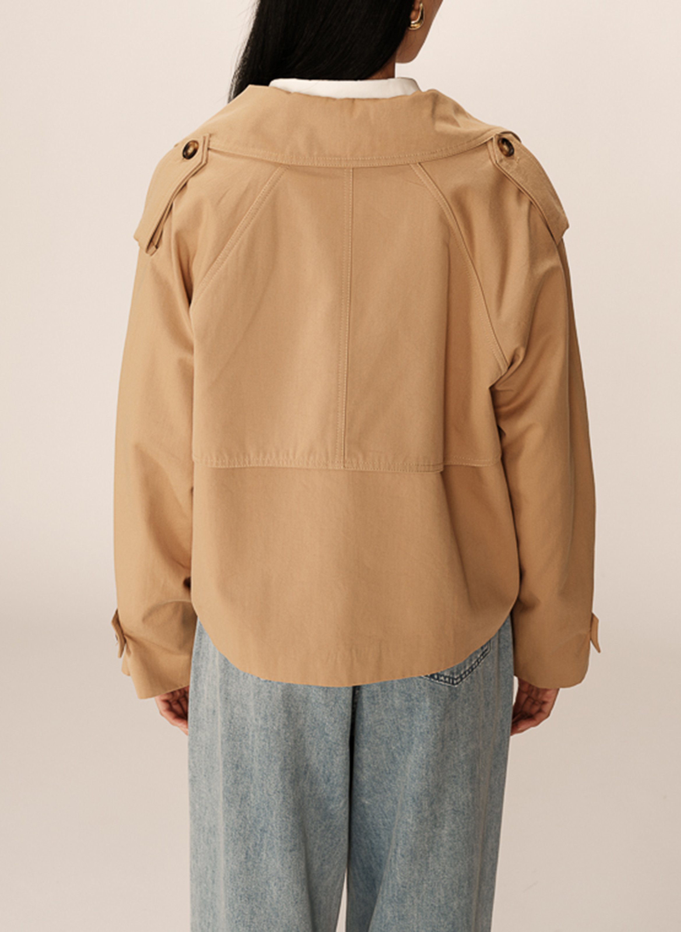 Trench oversize en coton GRACE ET MILA Marron