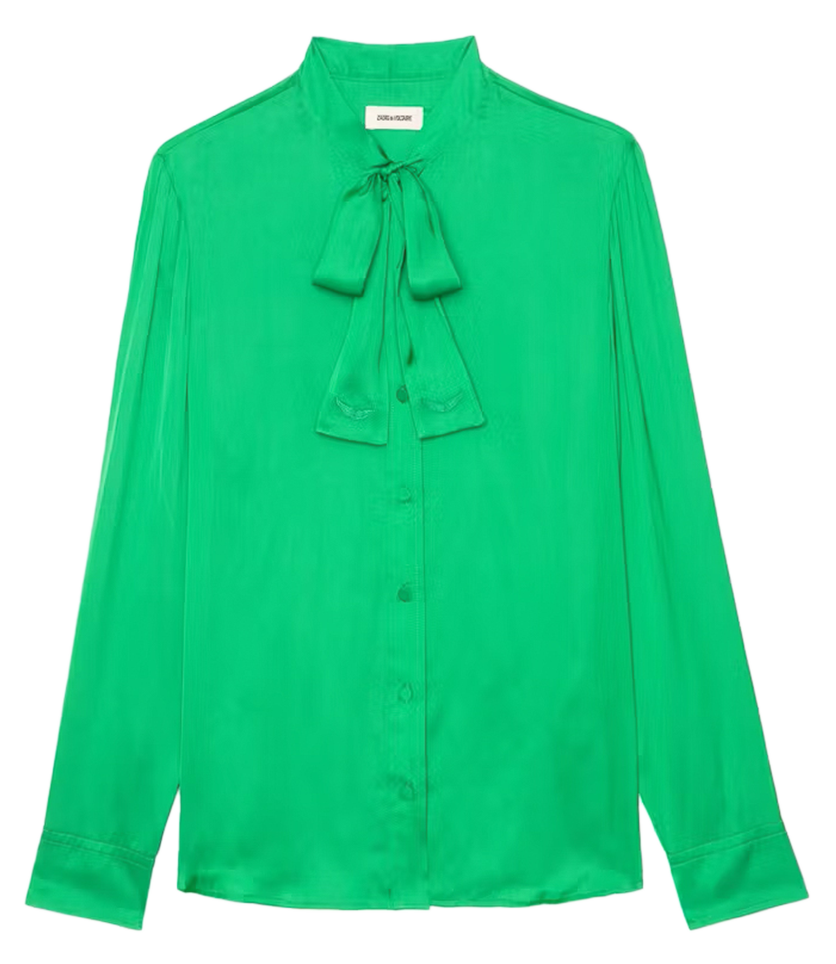Chemise col lavallière satinée ZADIG&VOLTAIRE Vert