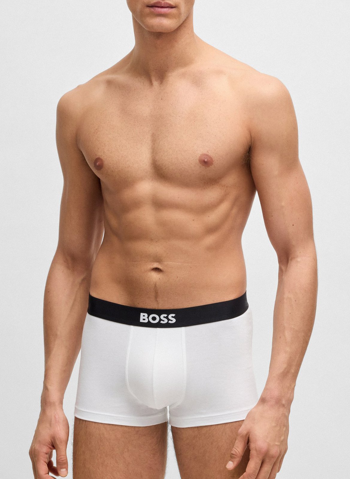 Pack of mixed cotton boxer shorts BOSS White