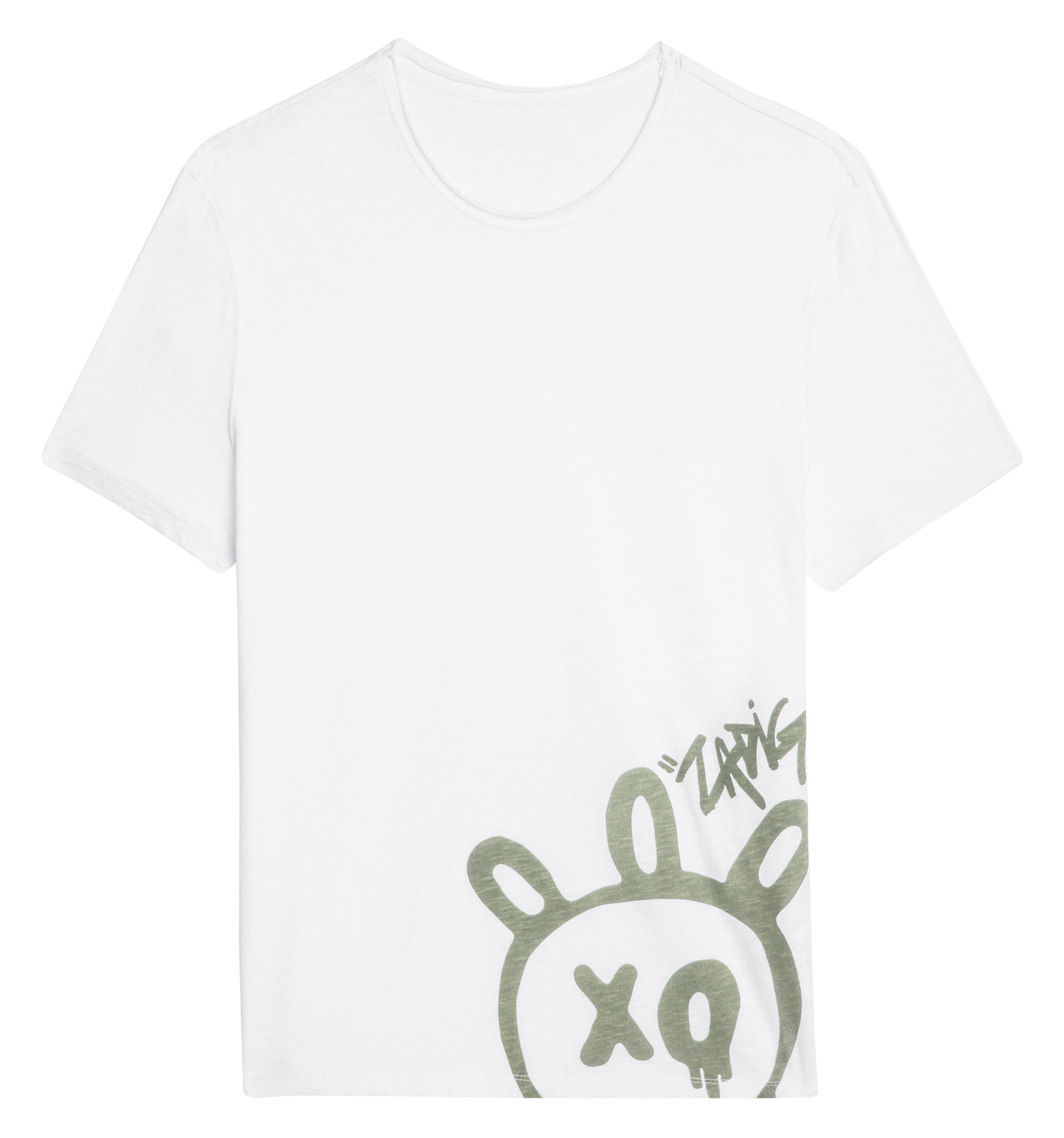 Tee-shirt col rond en coton ZADIG&amp;VOLTAIRE Blanc