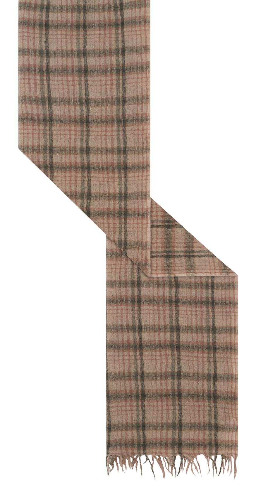 Effen wollen sjaal PABLO Kaki