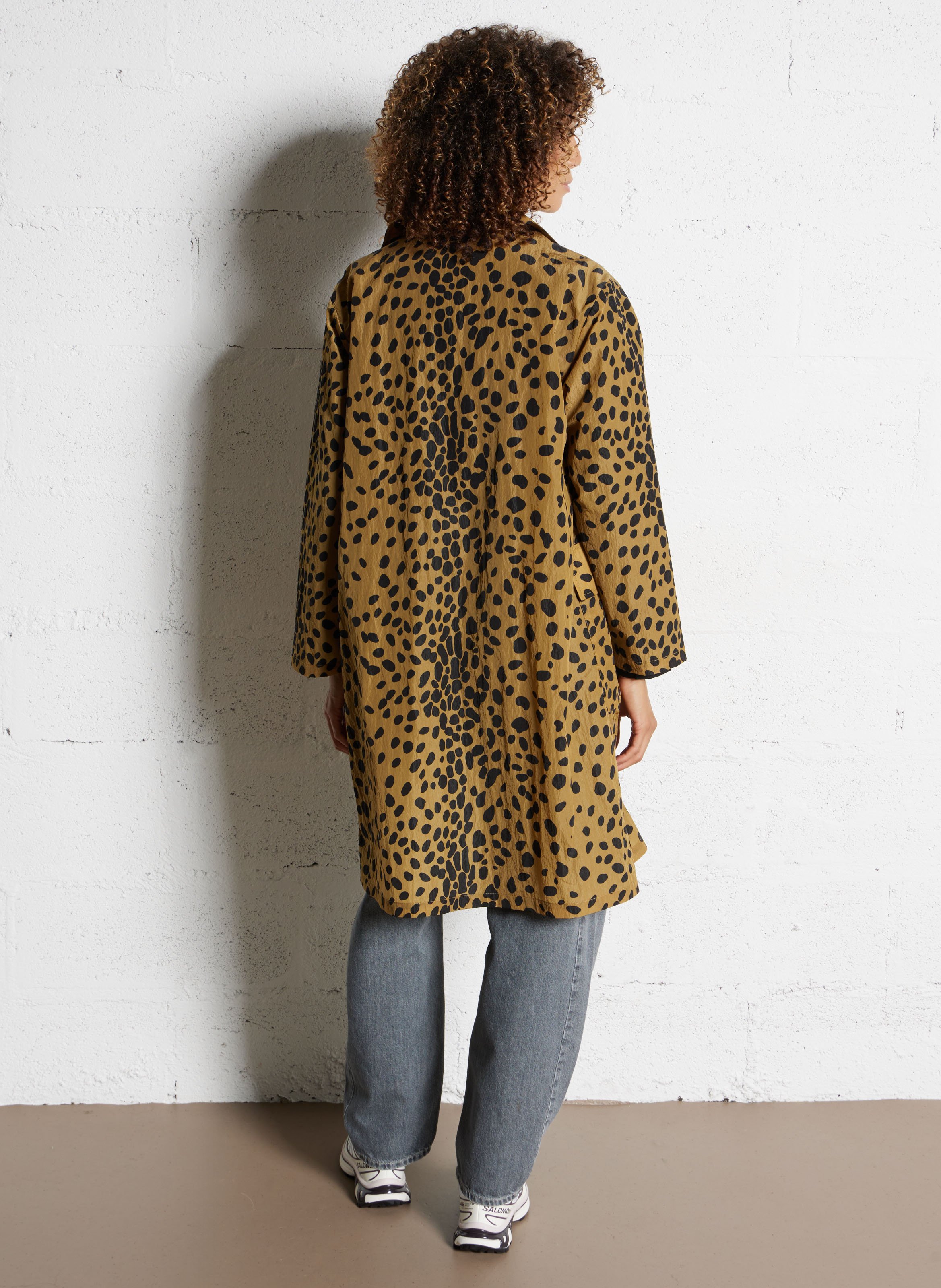 Blouson col classique imprimé LEON & HARPER Beige