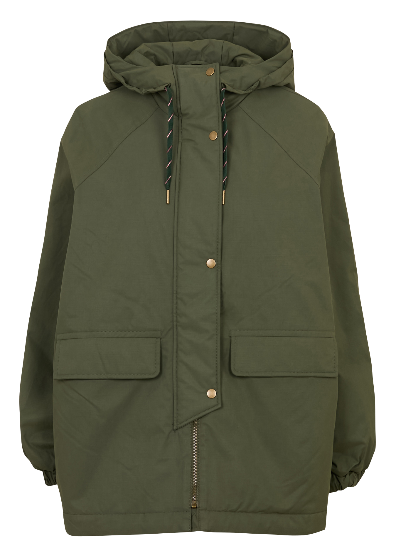 Parka à capuche droite col montant unie BENSIMON Kaki