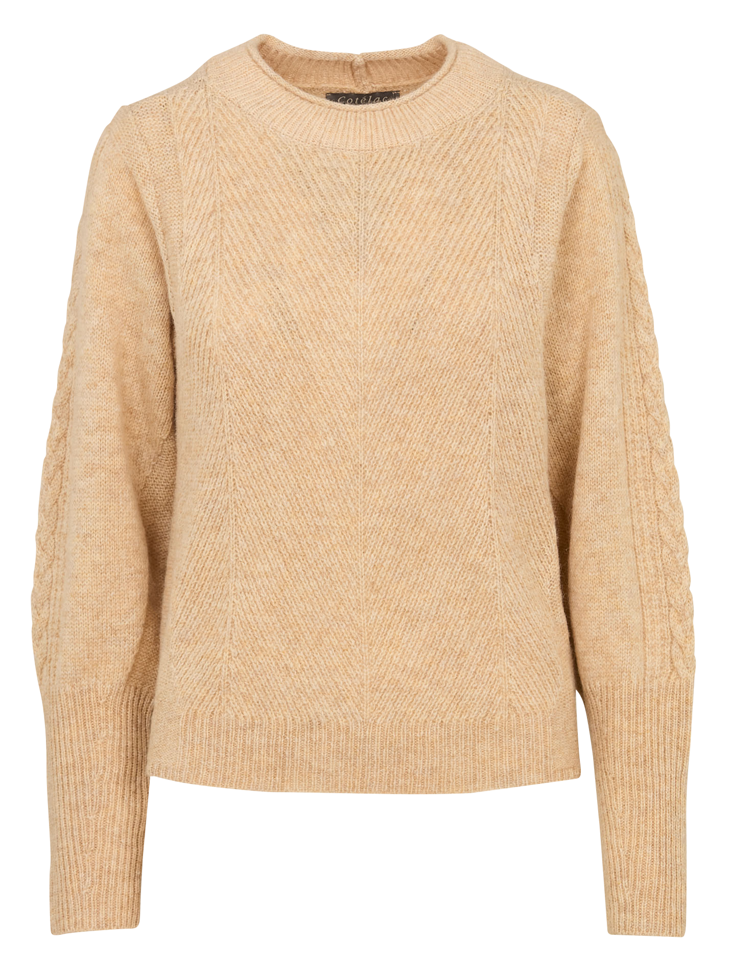 Pull droit col rond en laine COTELAC Blanc
