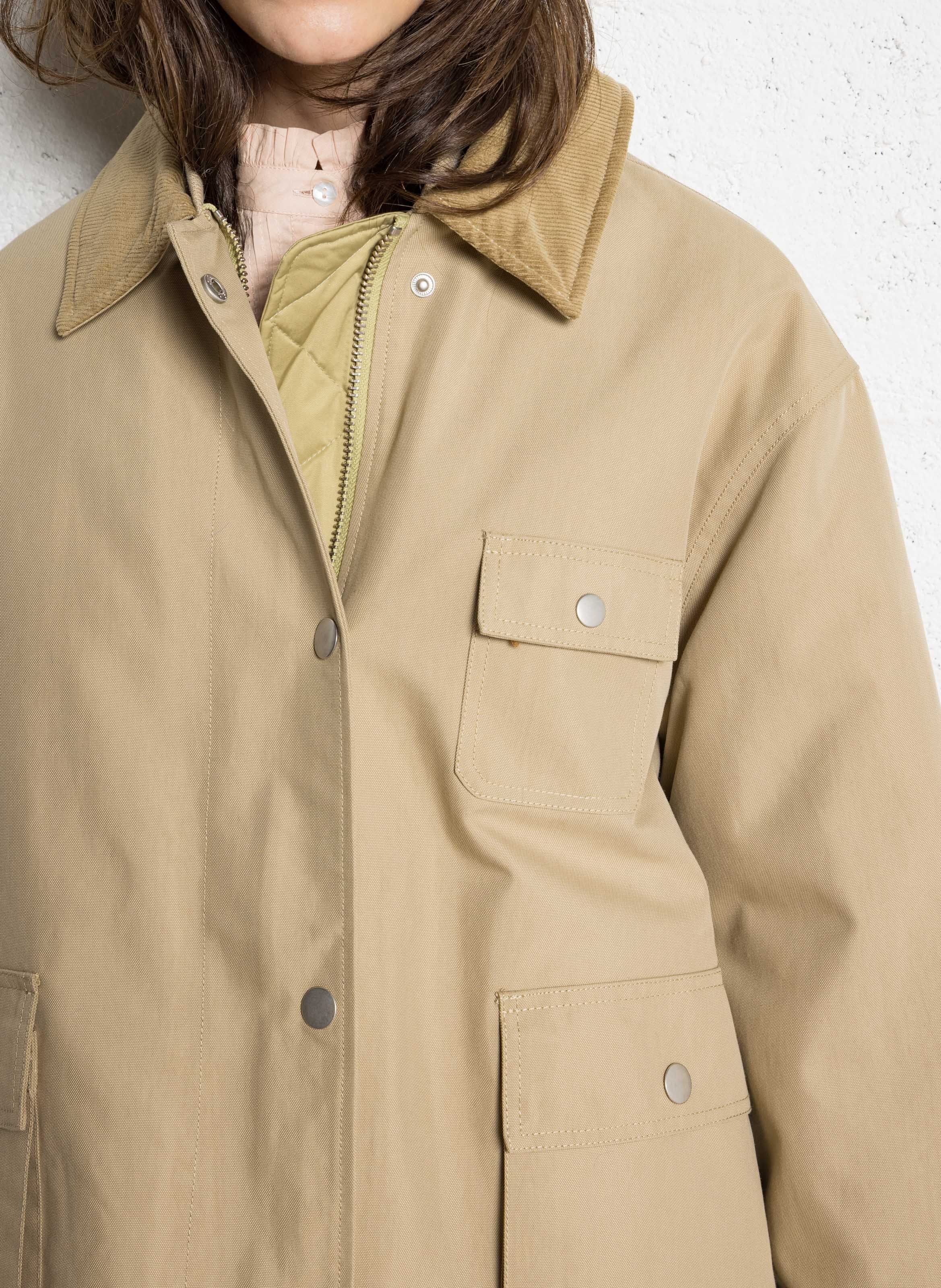 Klassieke colbertjas van corduroy. BELLEROSE Beige