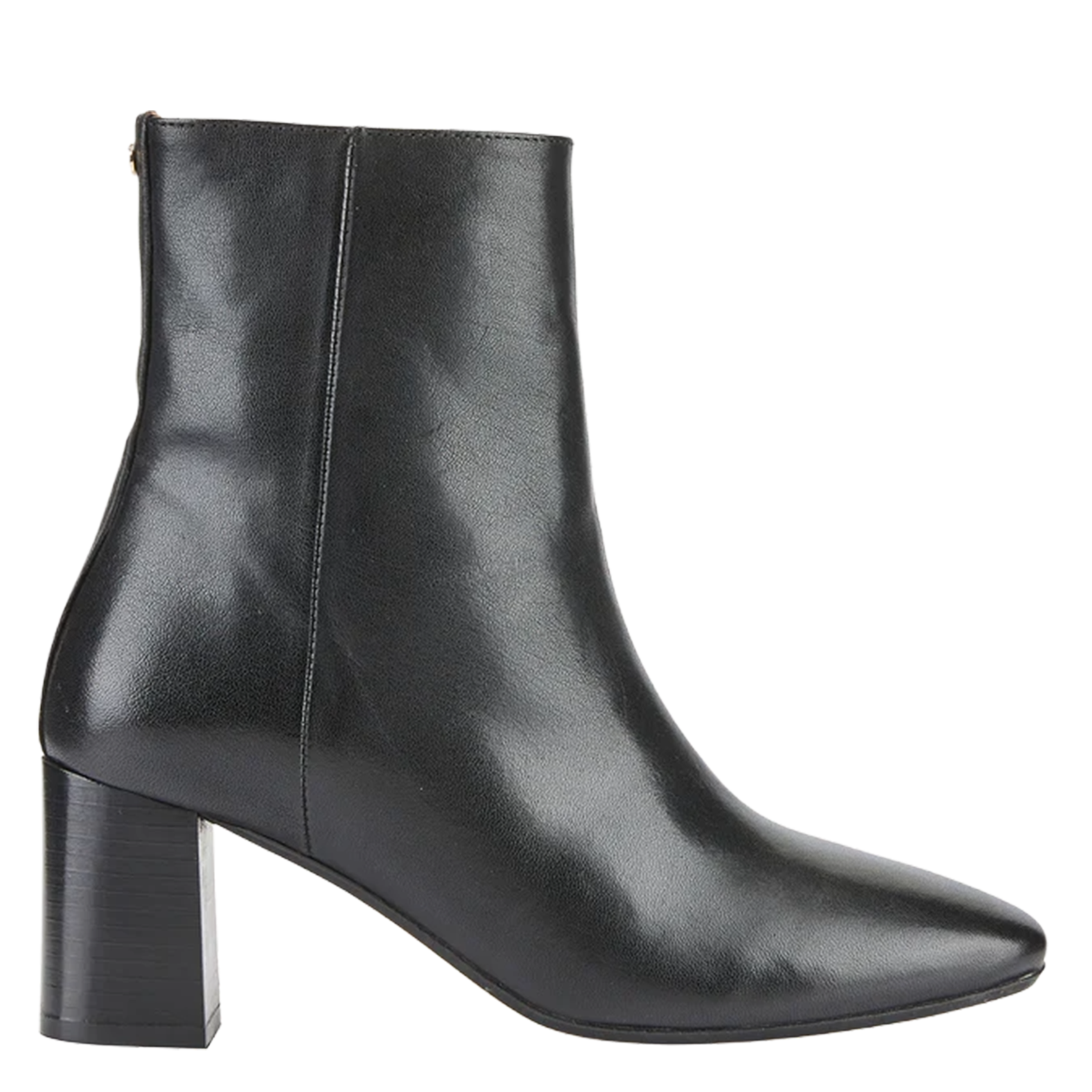 Solid leather heeled ankle boots COSMOPARIS Black