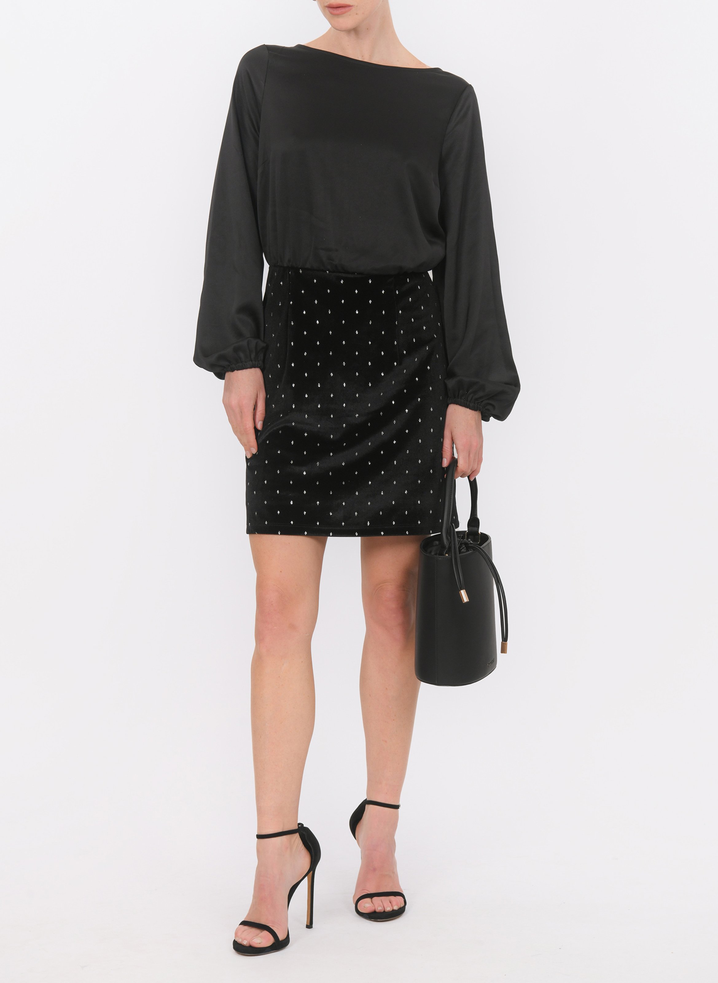 Korte jurk met ronde hals KOOKAI Zwart