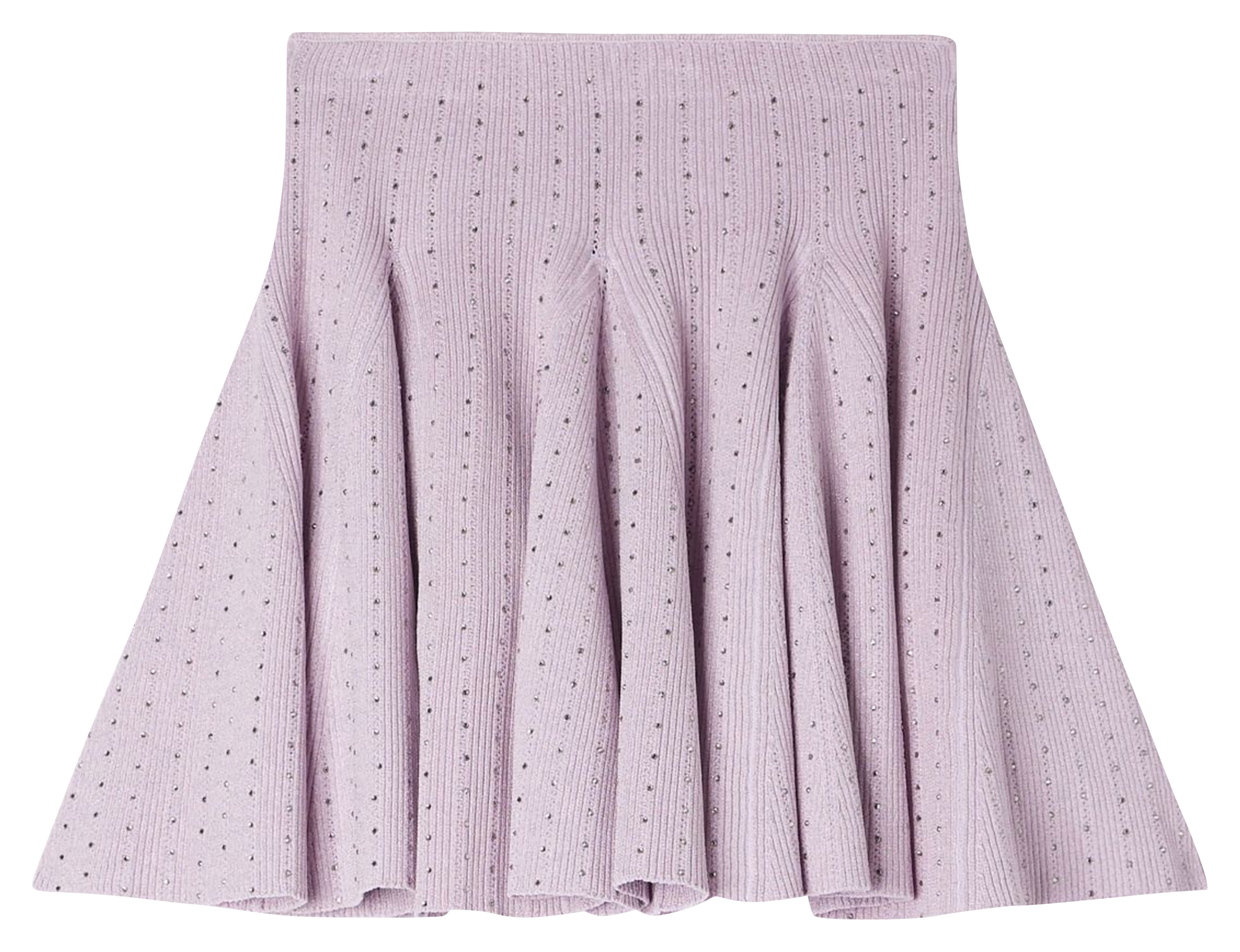 Short knit skirt with rhinestones SANDRO Purple
