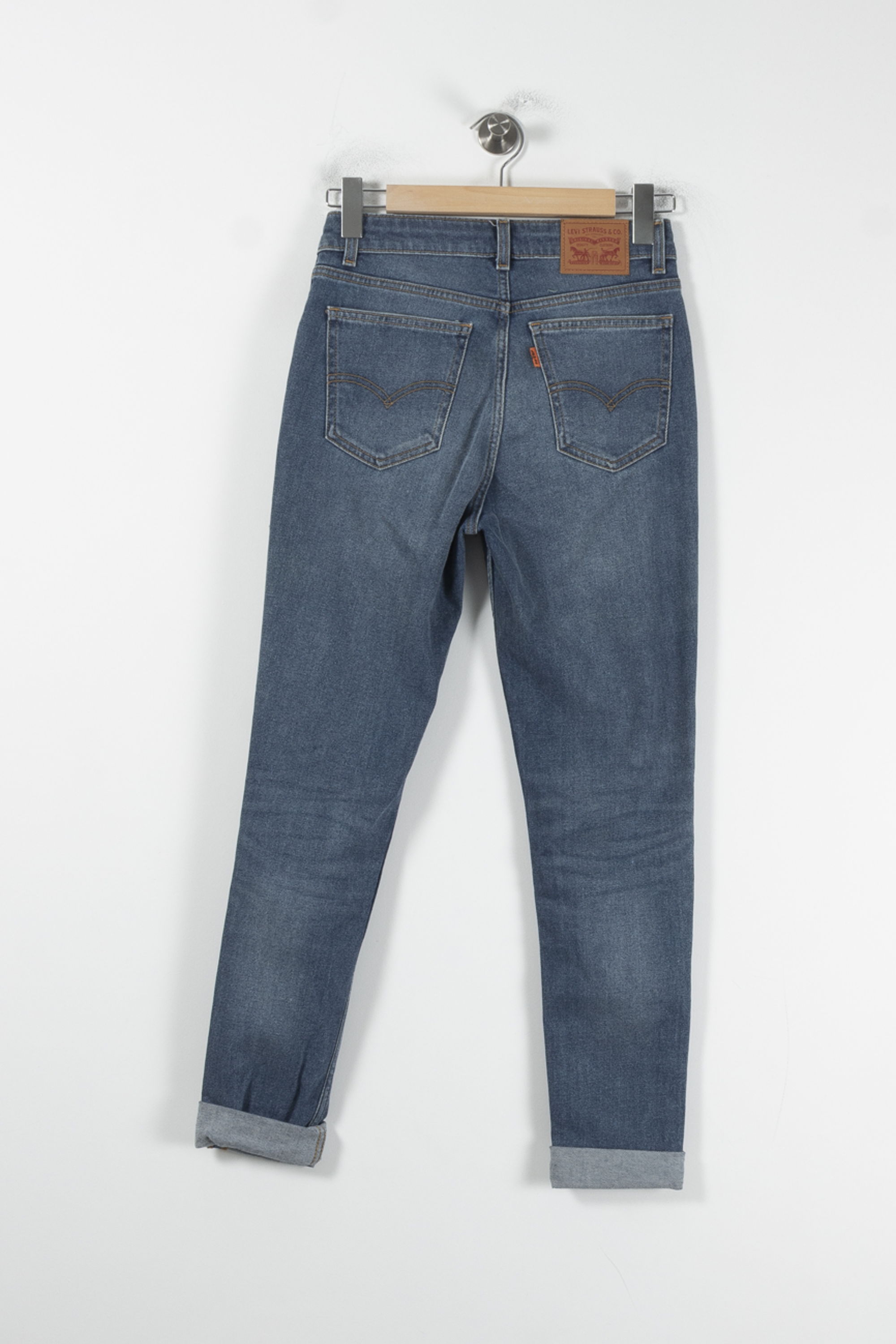 Cropped slim jeans with studs LEVI'S - Seconde main Blue