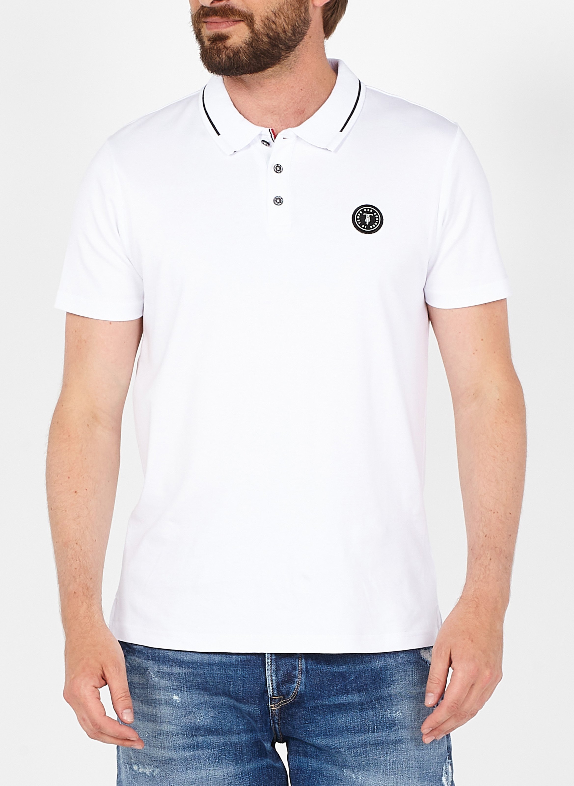 Regular-fit cotton polo shirt LE TEMPS DES CERISES White