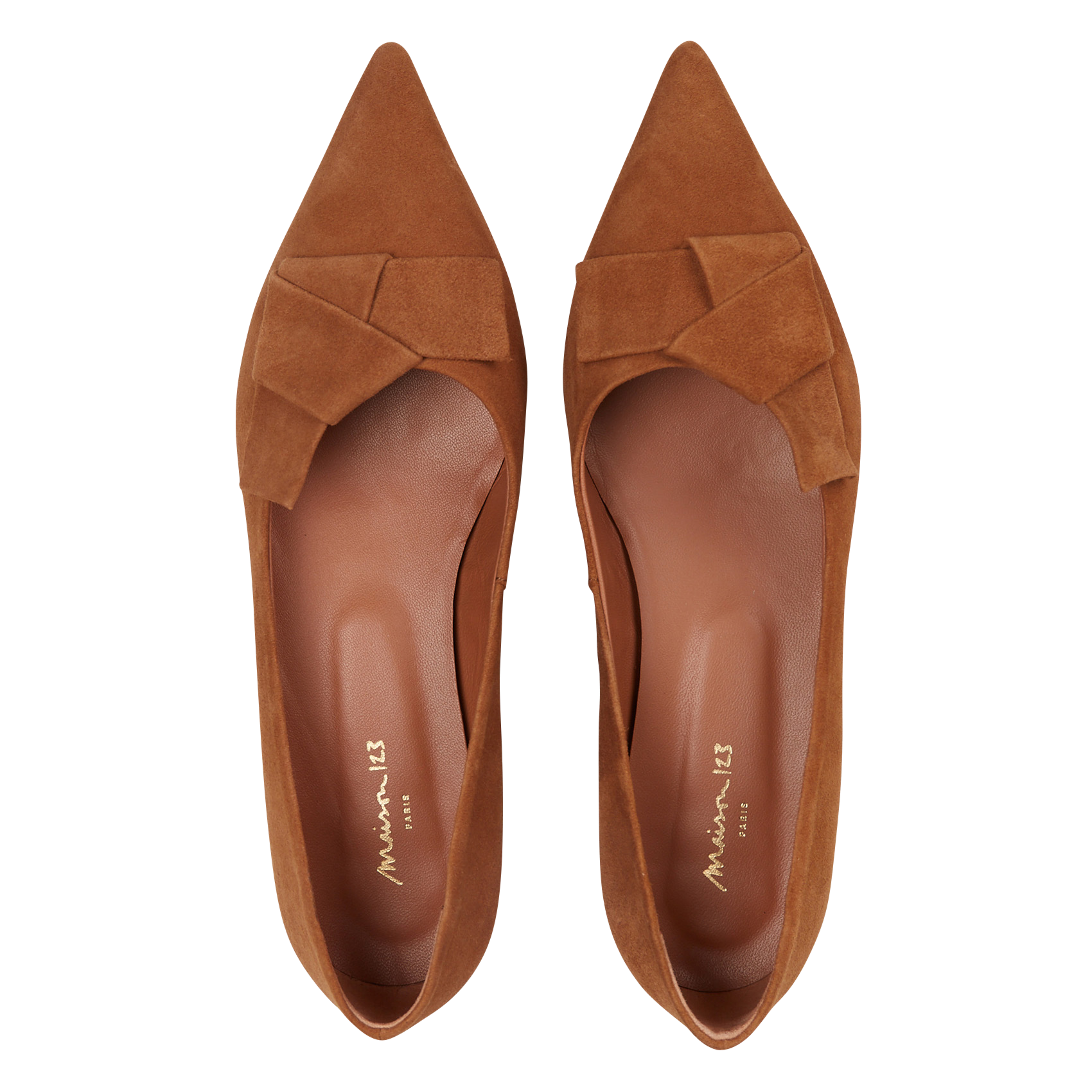 Ballerines en cuir MAISON 123 Beige