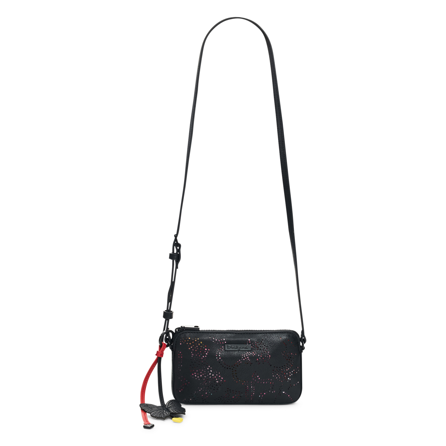 Umhängetasche mit Reißverschluss und Strass DESIGUAL Schwarz