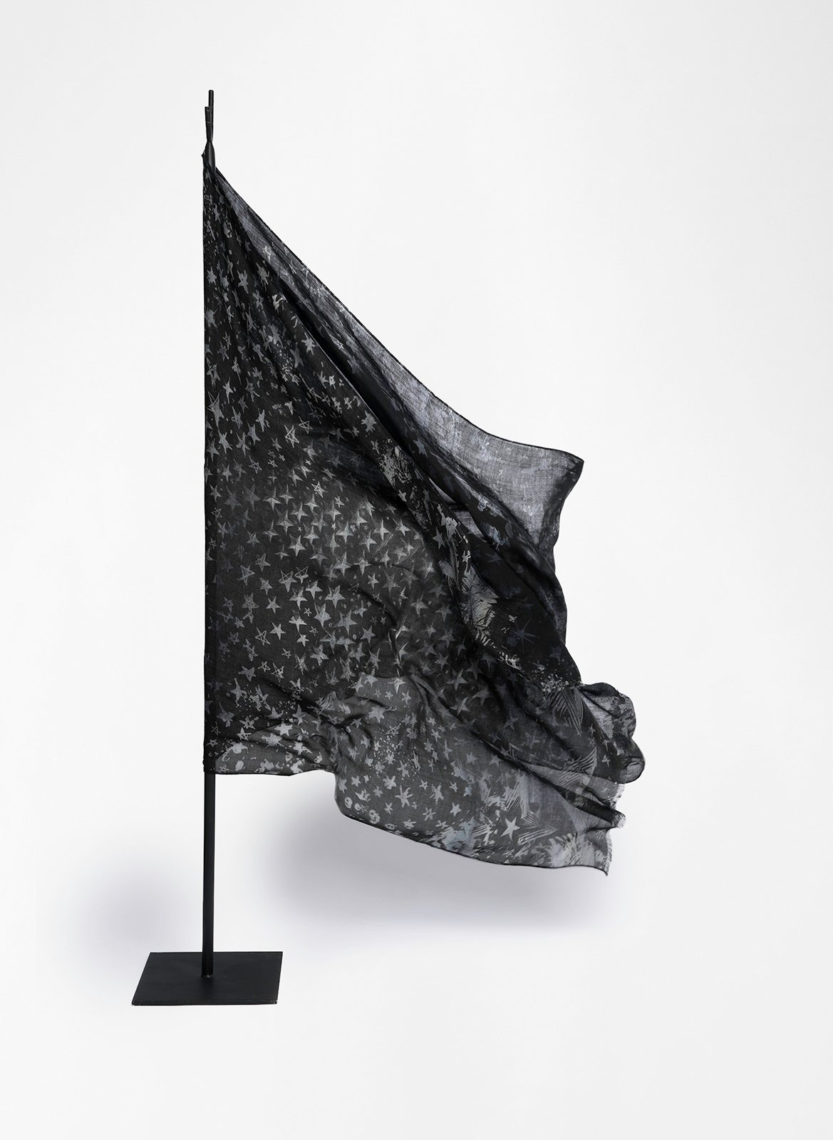 Foulard imprimé en laine ZADIG&VOLTAIRE Gris