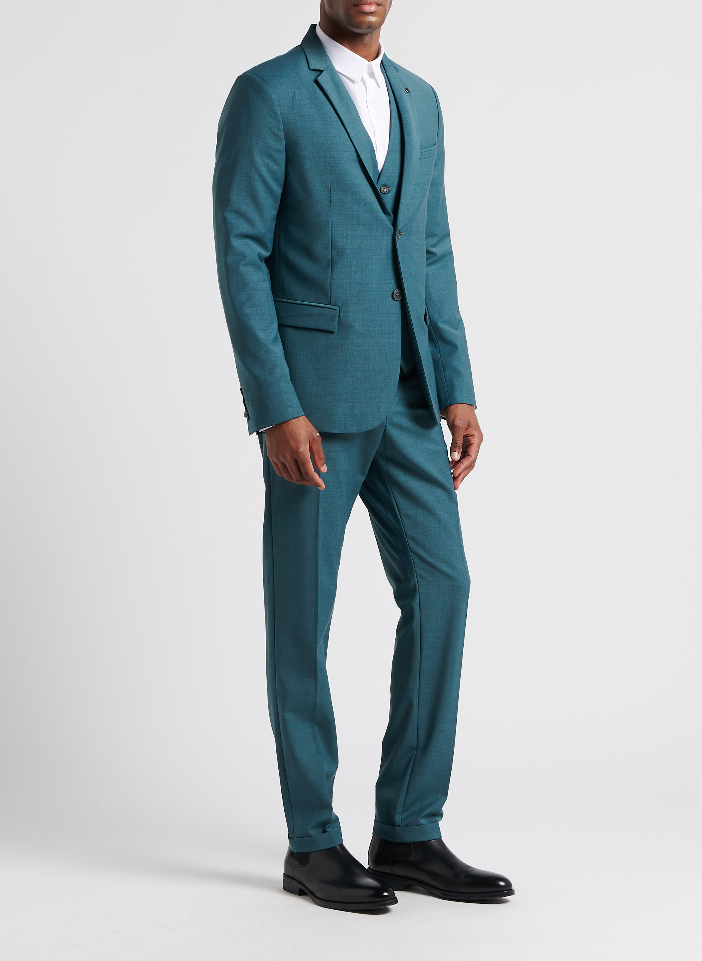 Regular-Fit-Hemd mit klassischem Kragen IKKS Weiss