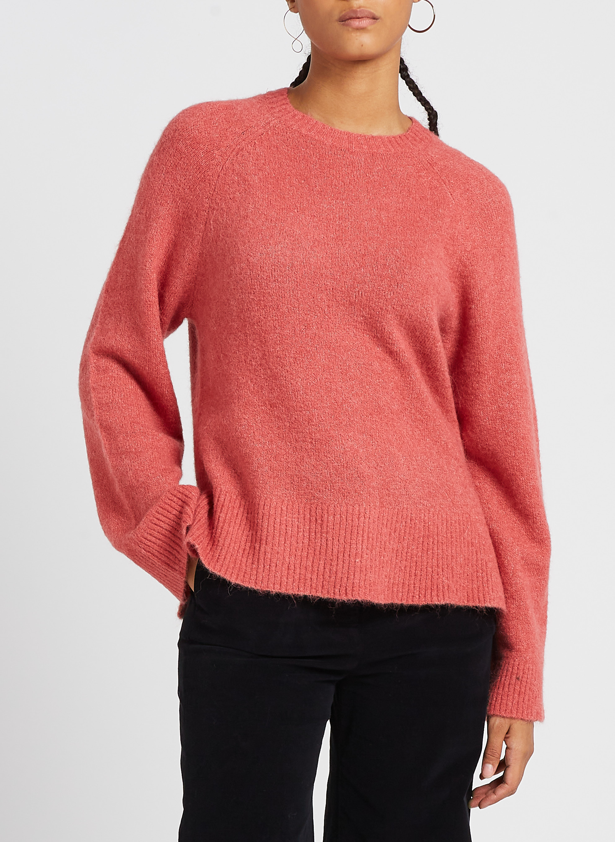 Pull droit à col rond MOSS COPENHAGEN Rouge