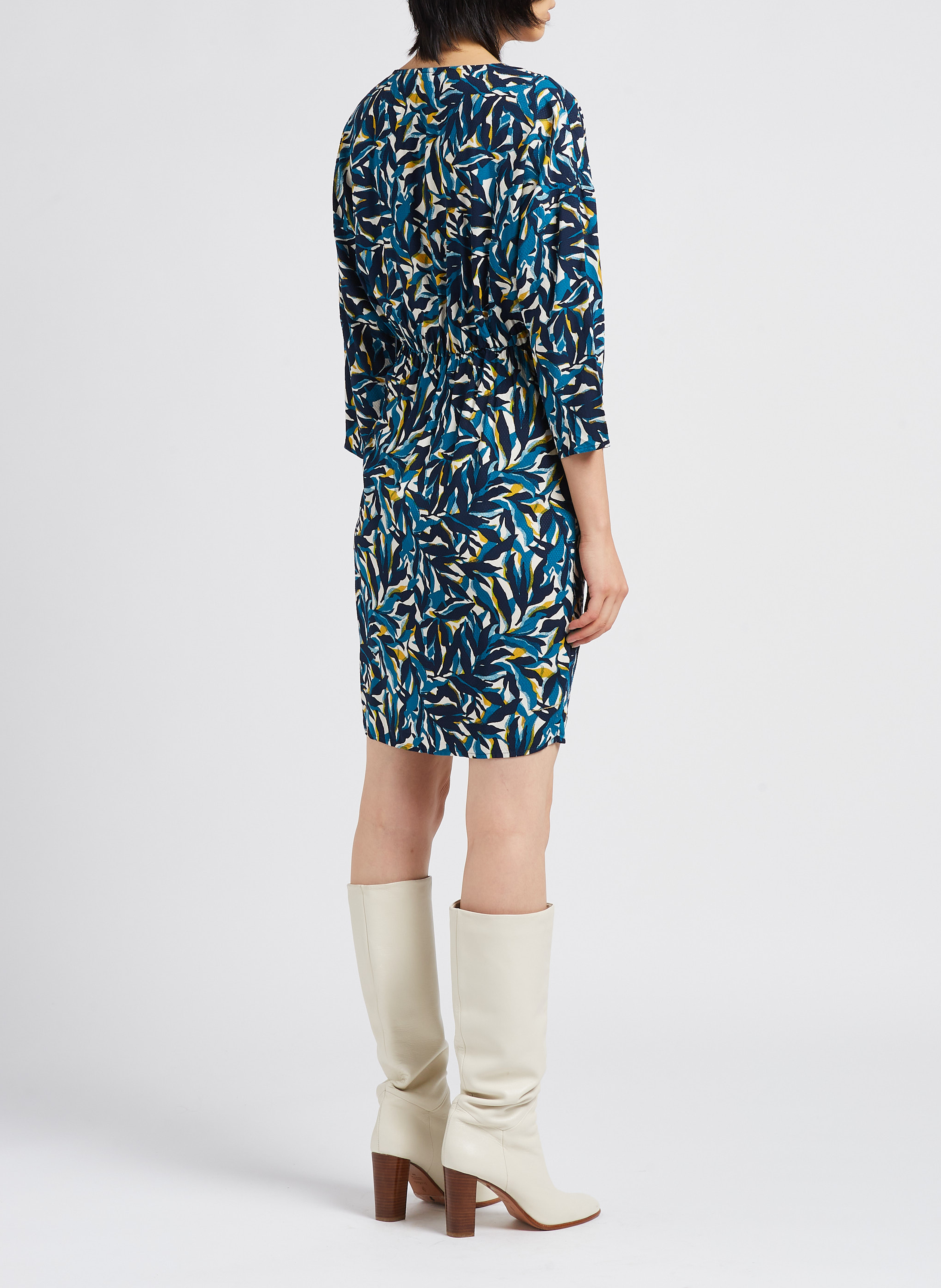 Robe portefeuille droite VILA Beige