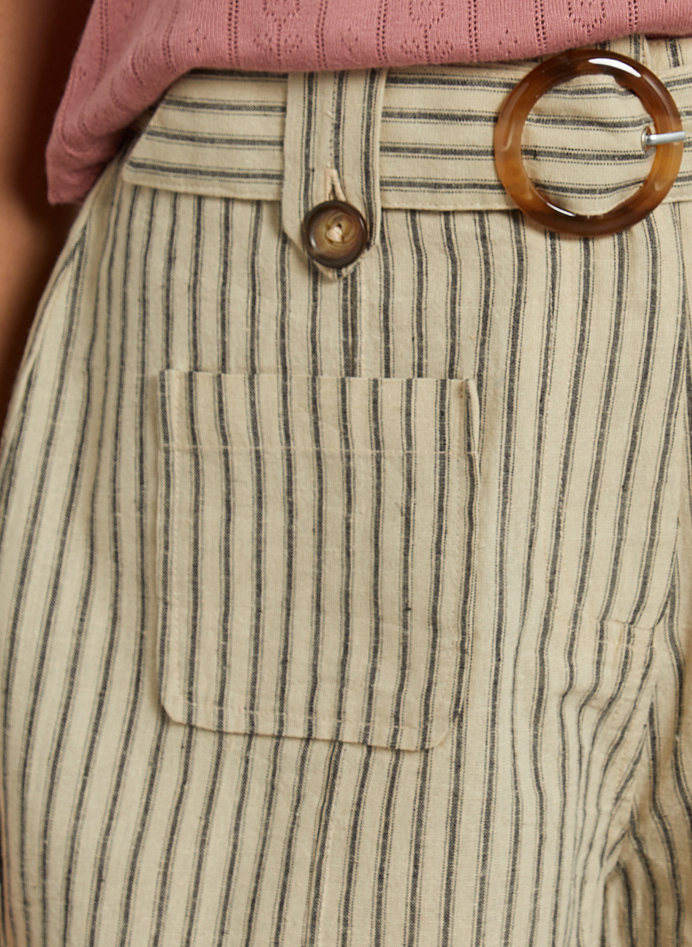 Gestreifte Shorts aus Baumwoll-Mix EMILE ET IDA Beige