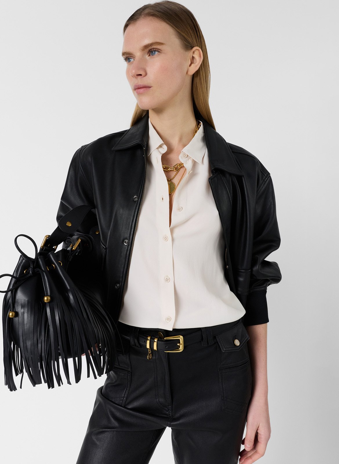 Fließende einfarbige Bluse GERARD DAREL Beige