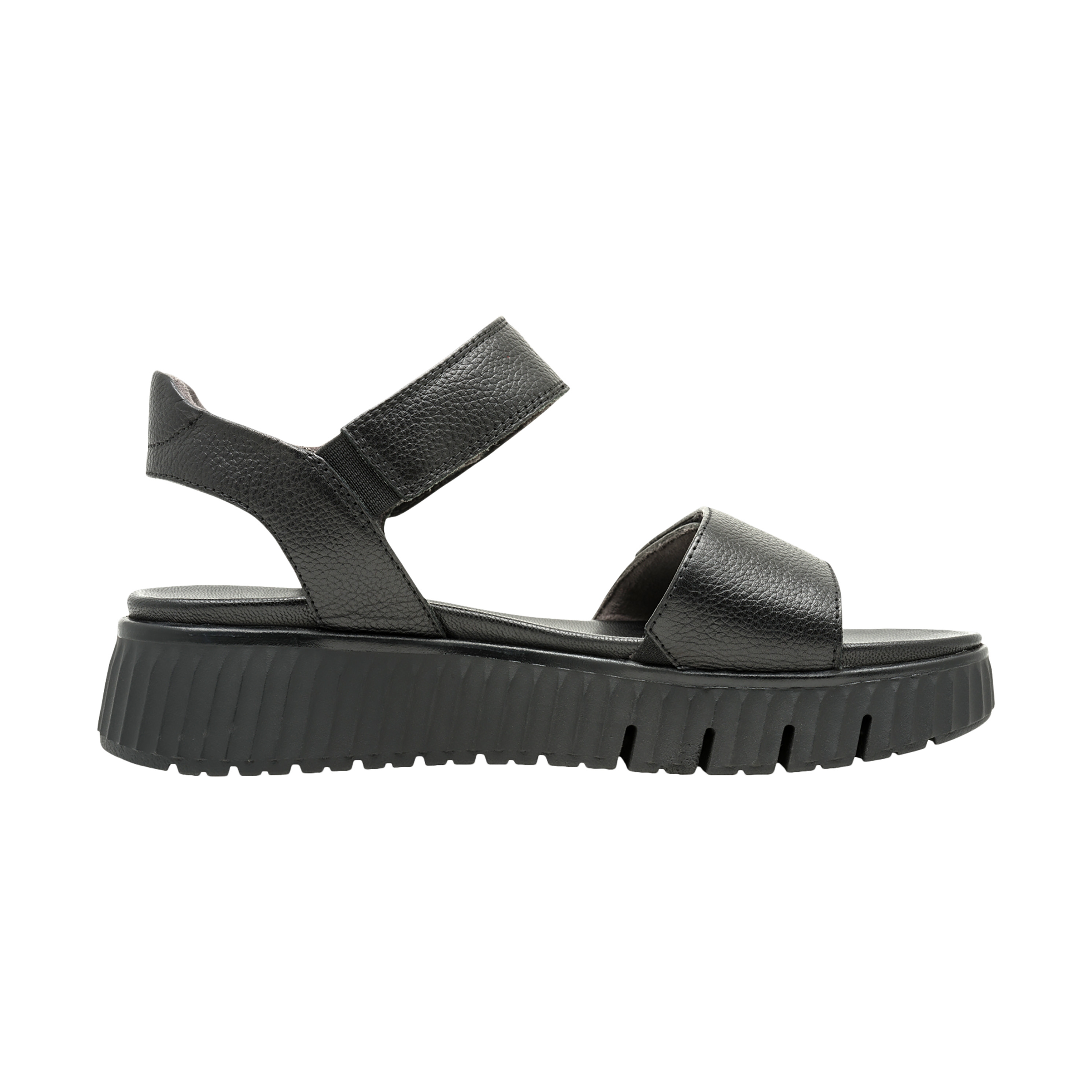 Leather Comfort Sandals TAMARIS Black