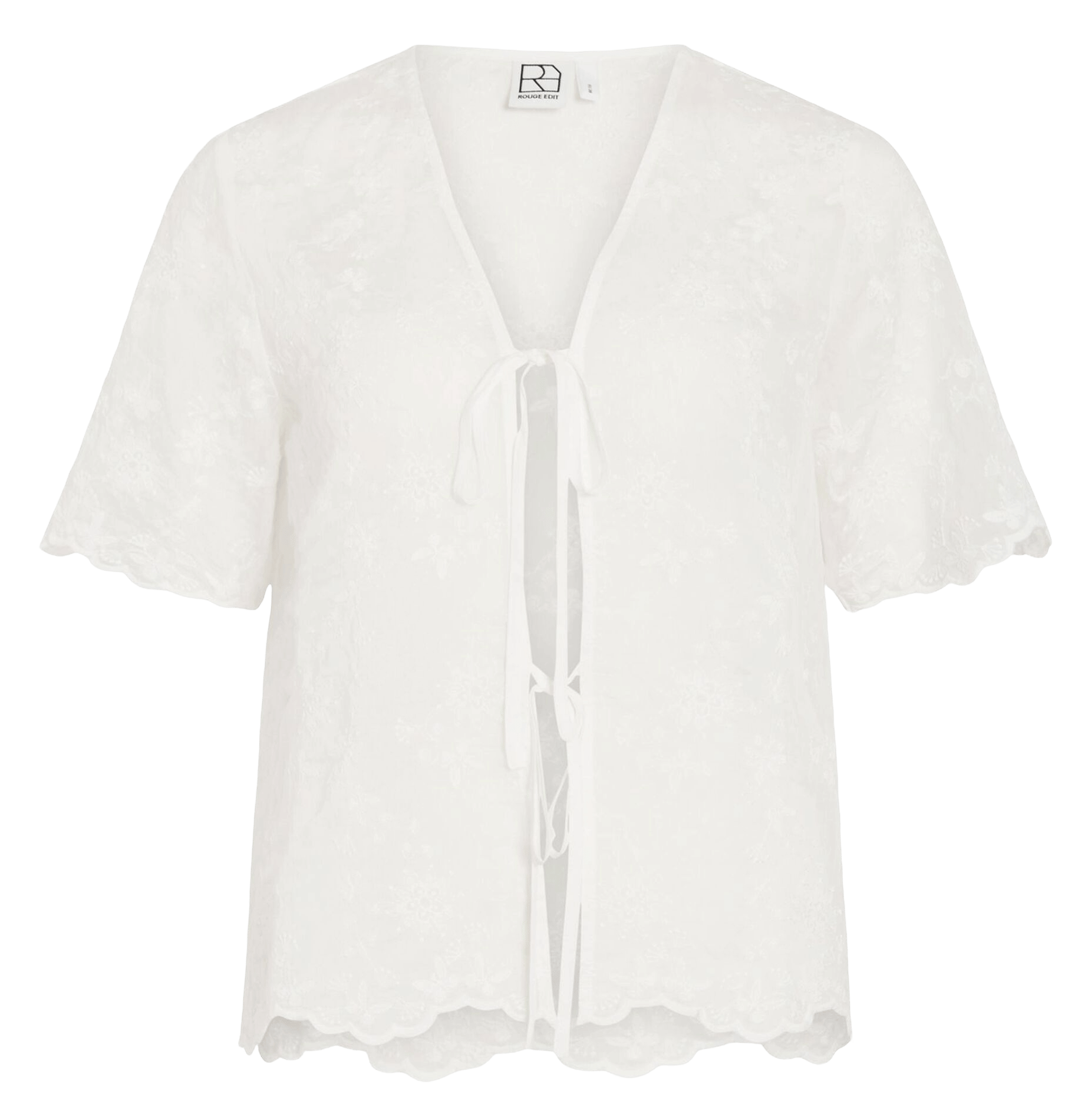 Bluse mit V-Ausschnitt ROUGE EDIT Beige