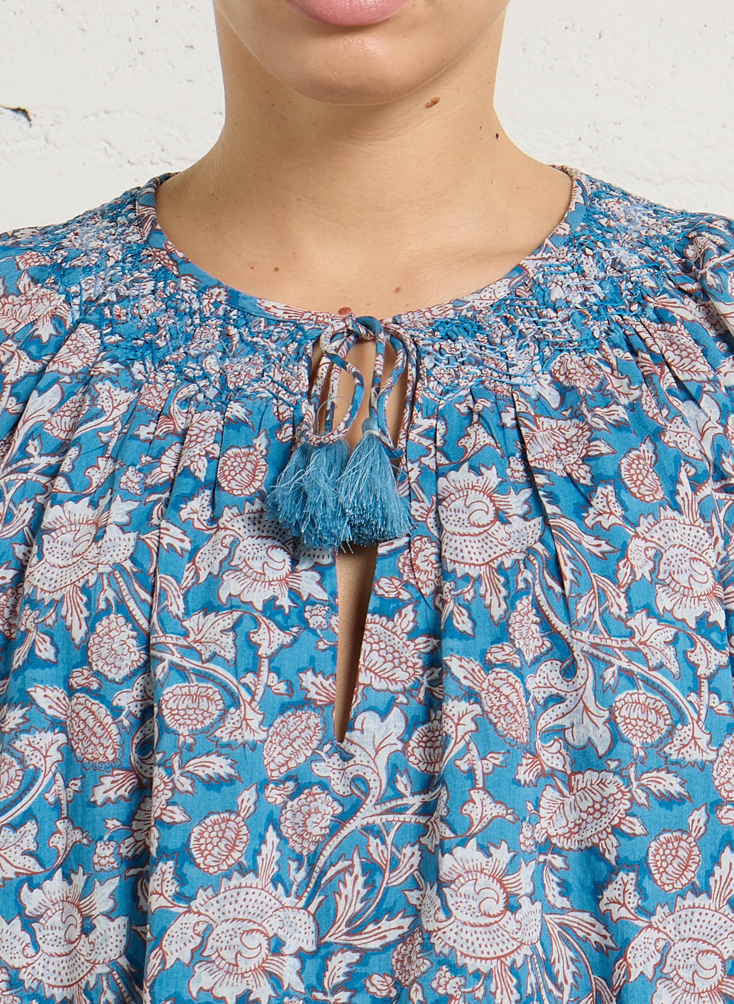 Kurzes, lockeres Bio-Baumwollkleid LOUISE MISHA Mehrfarbig