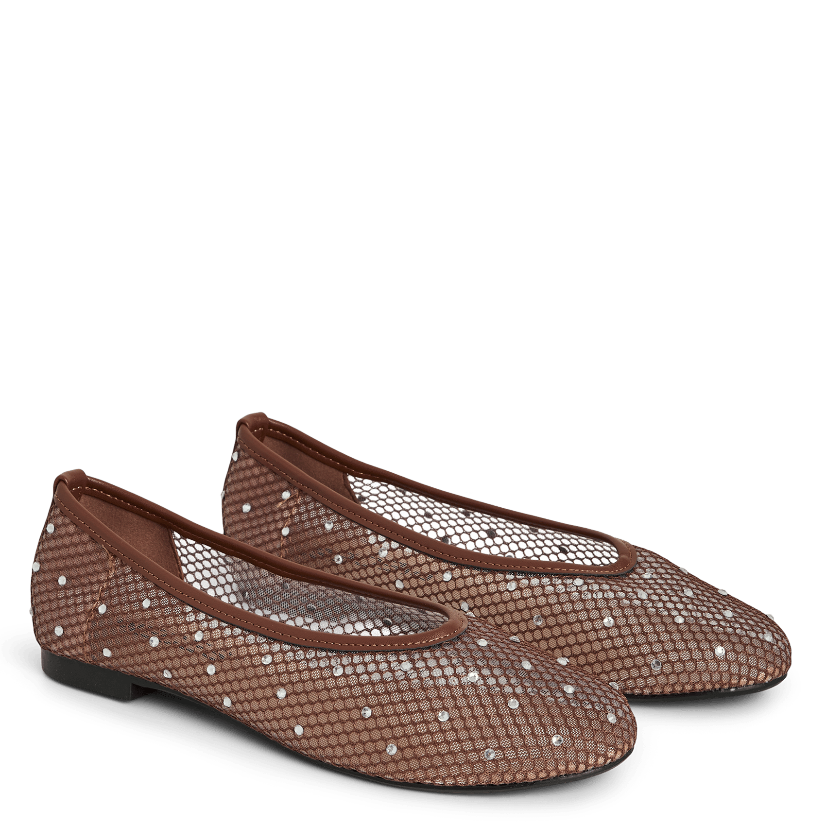 Ballerines en mesh PIECES Marron