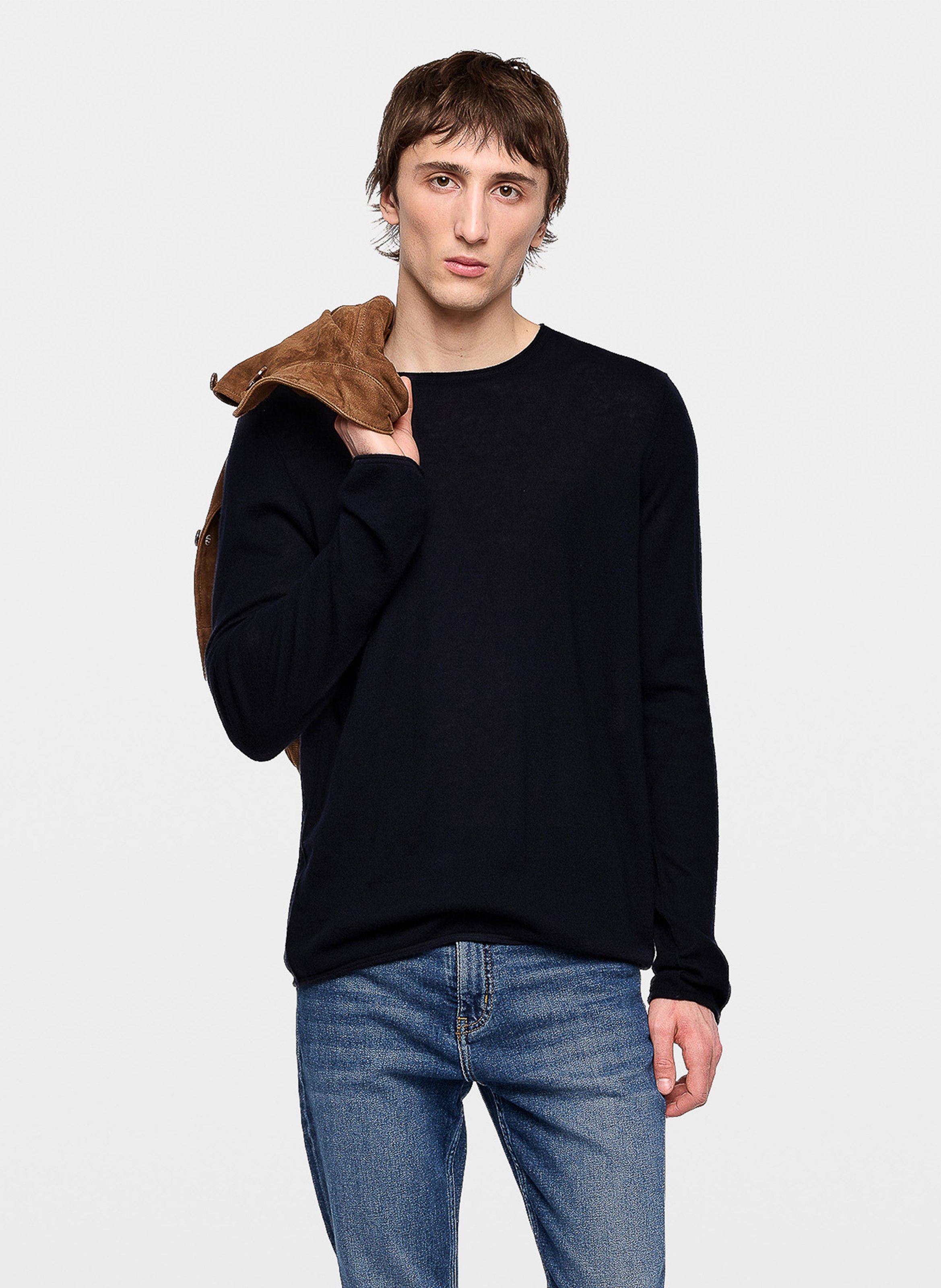 Tee-shirt col rond en cachemire ZADIG&VOLTAIRE Bleu