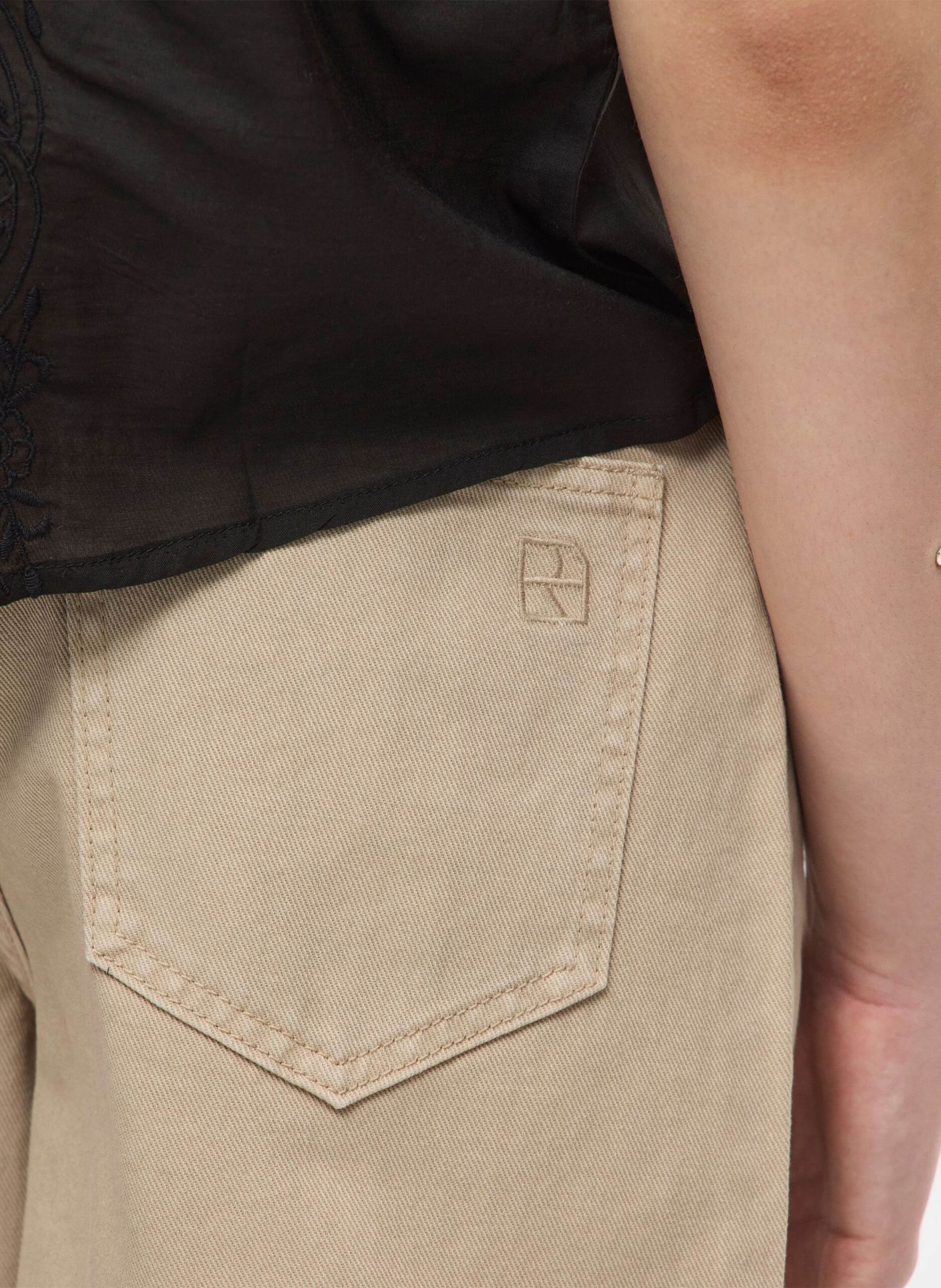 Short droit en coton et coton recyclé ROUGE EDIT Beige