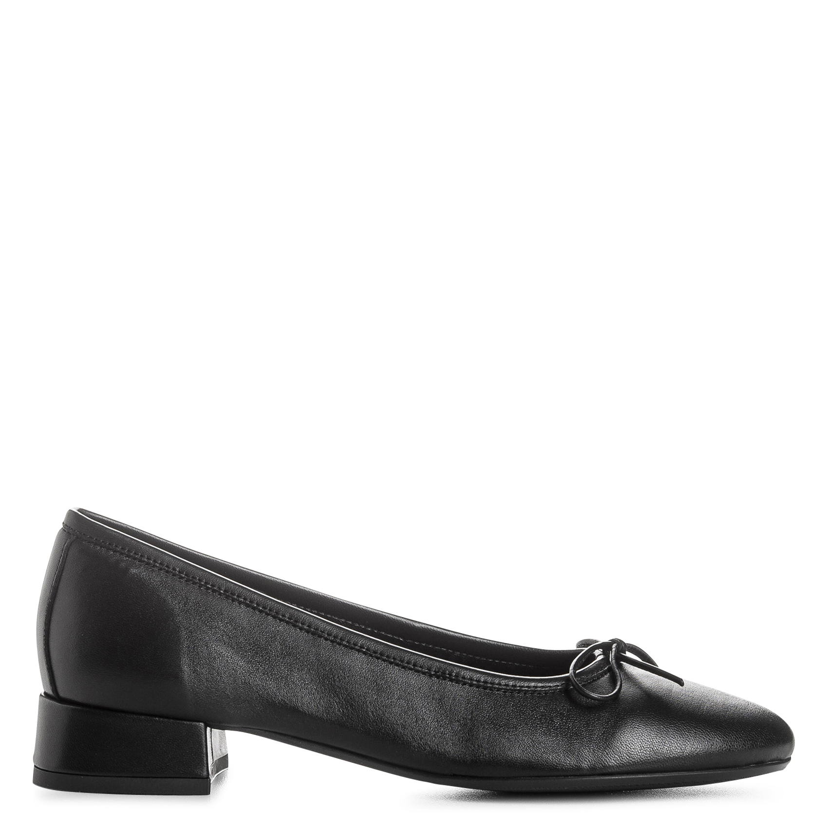 Ballerines à talons en cuir REQINS Noir