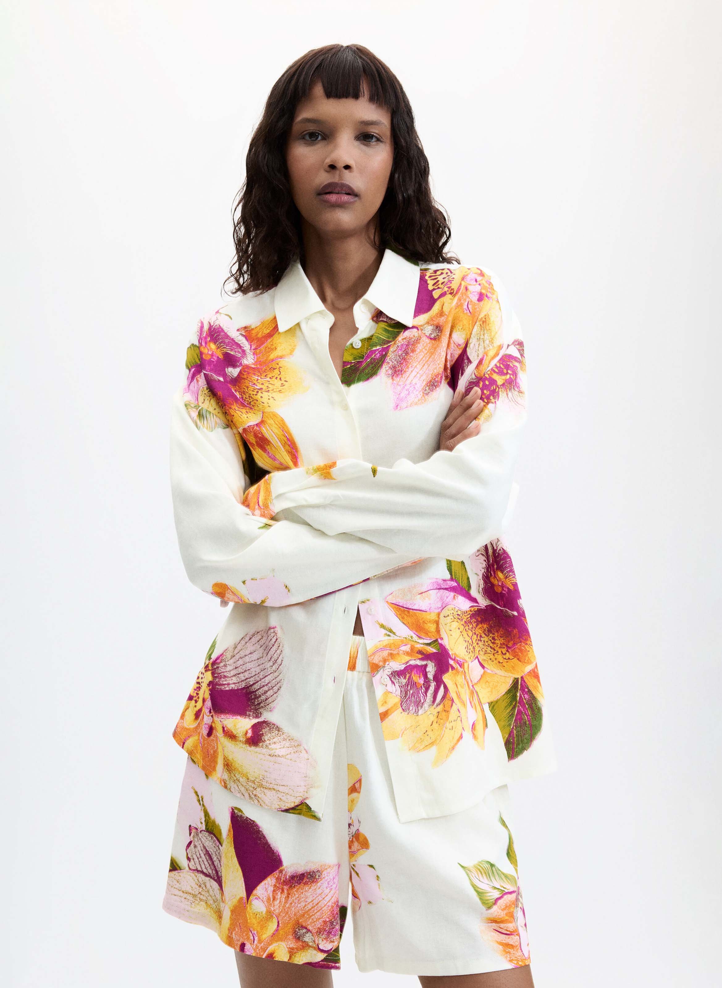 Chemise imprimée col classique  DESIGUAL Blanc