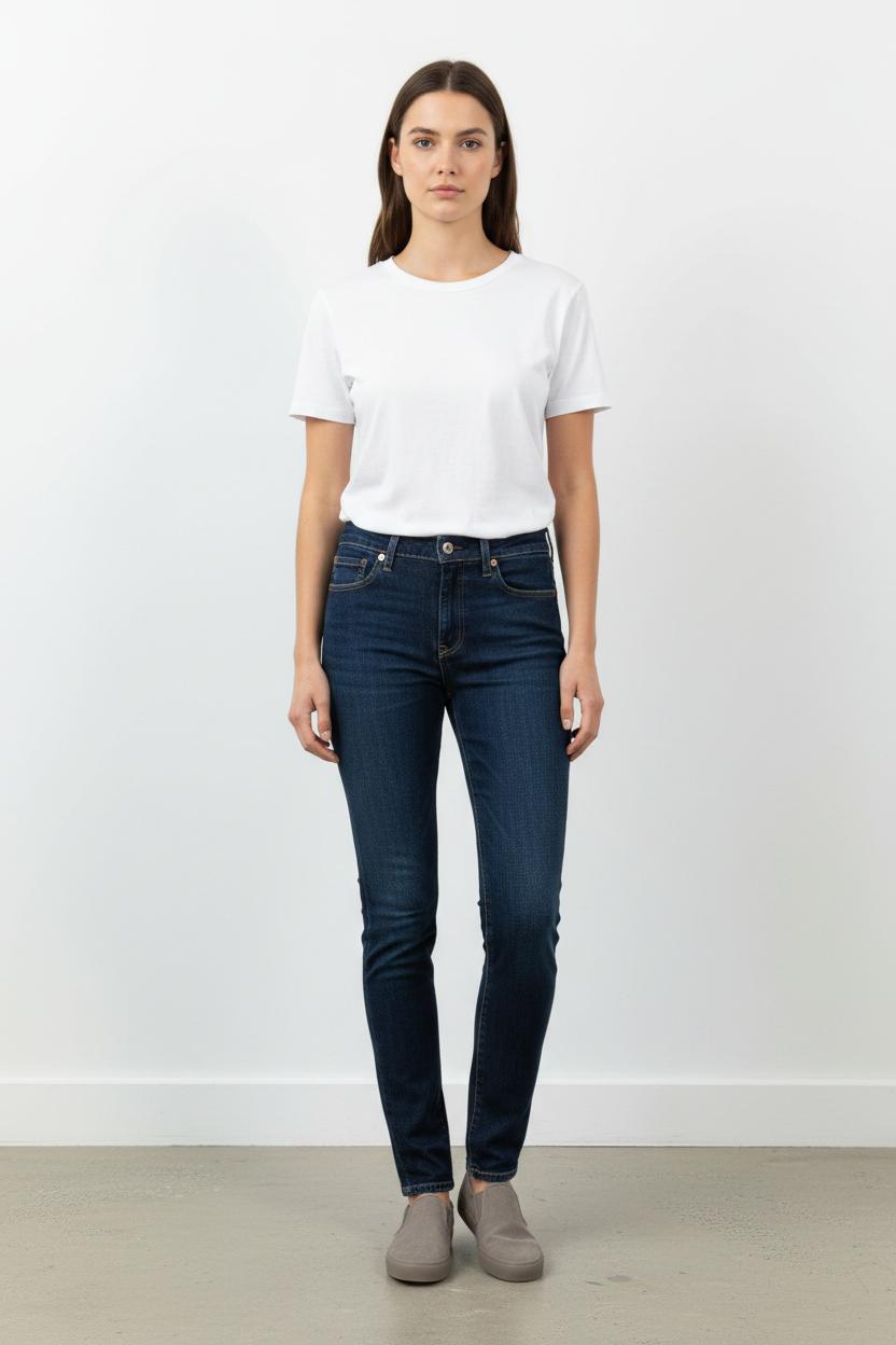 Cropped slim jeans with studs LEVI'S - Seconde main Blue