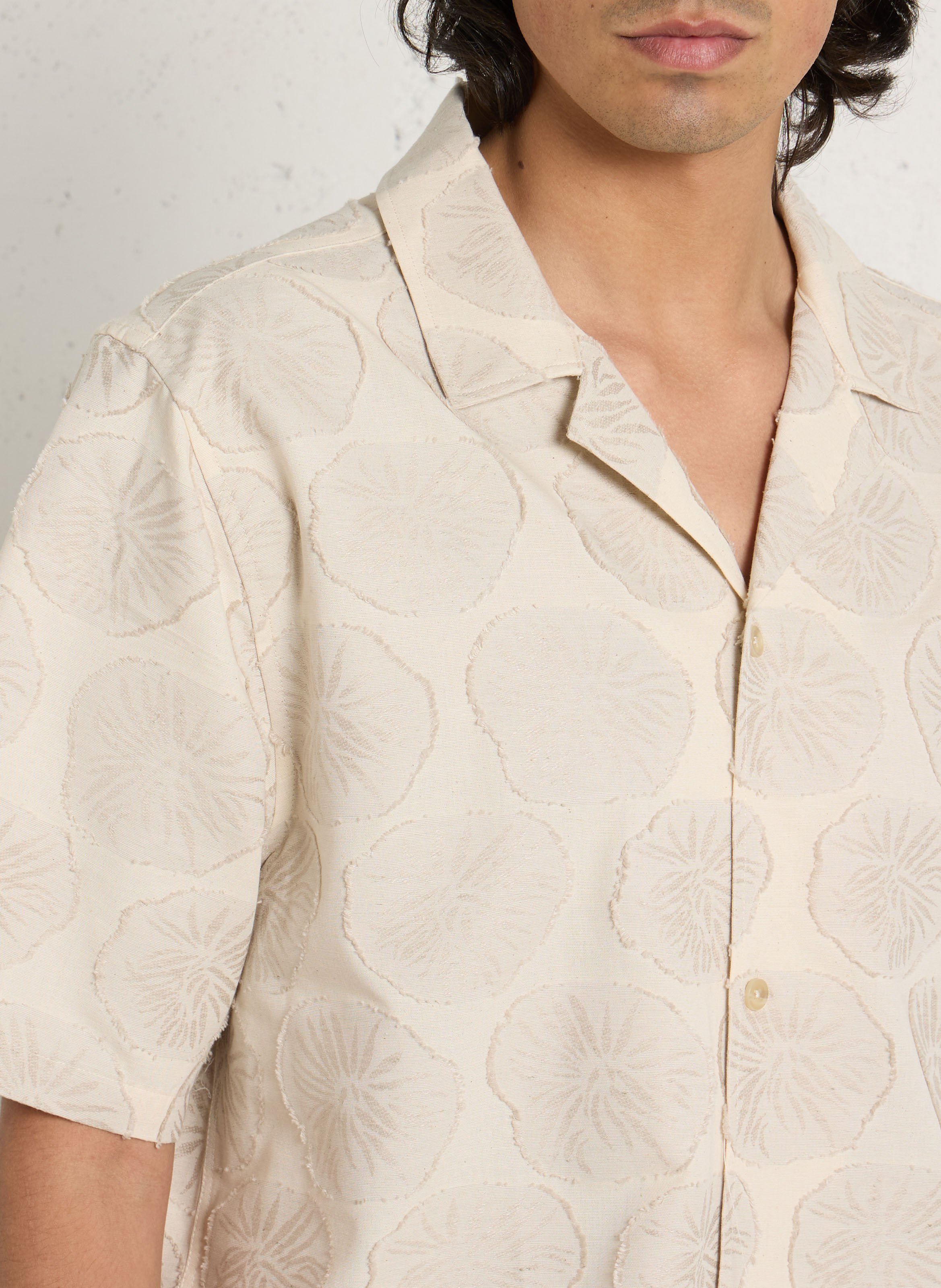 Bestickte Bluse aus Baumwoll-Mix LES DEUX Beige
