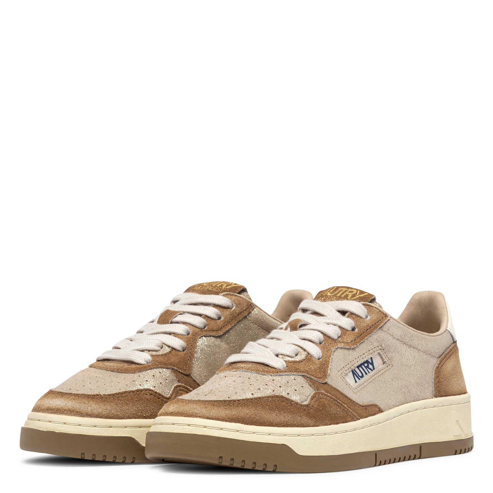 Niedrige Sneaker aus Leder-Mix AUTRY Golden