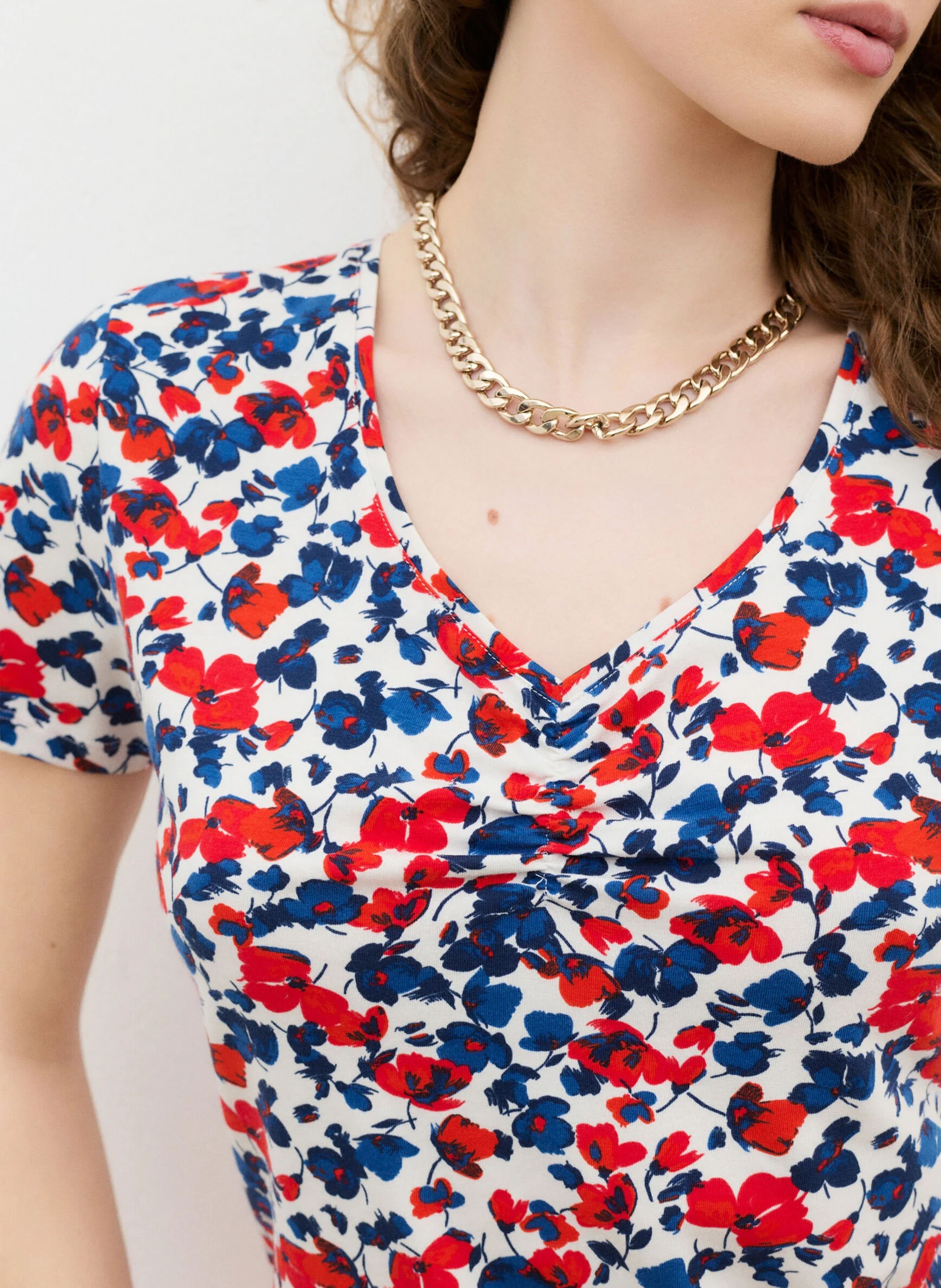 Top met bloemenprint CAROLL Beige