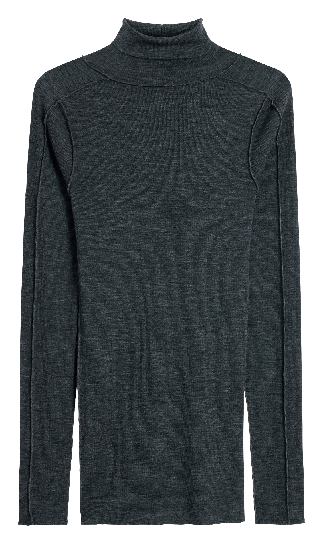 High-neck wool t-shirt SOEUR Grey