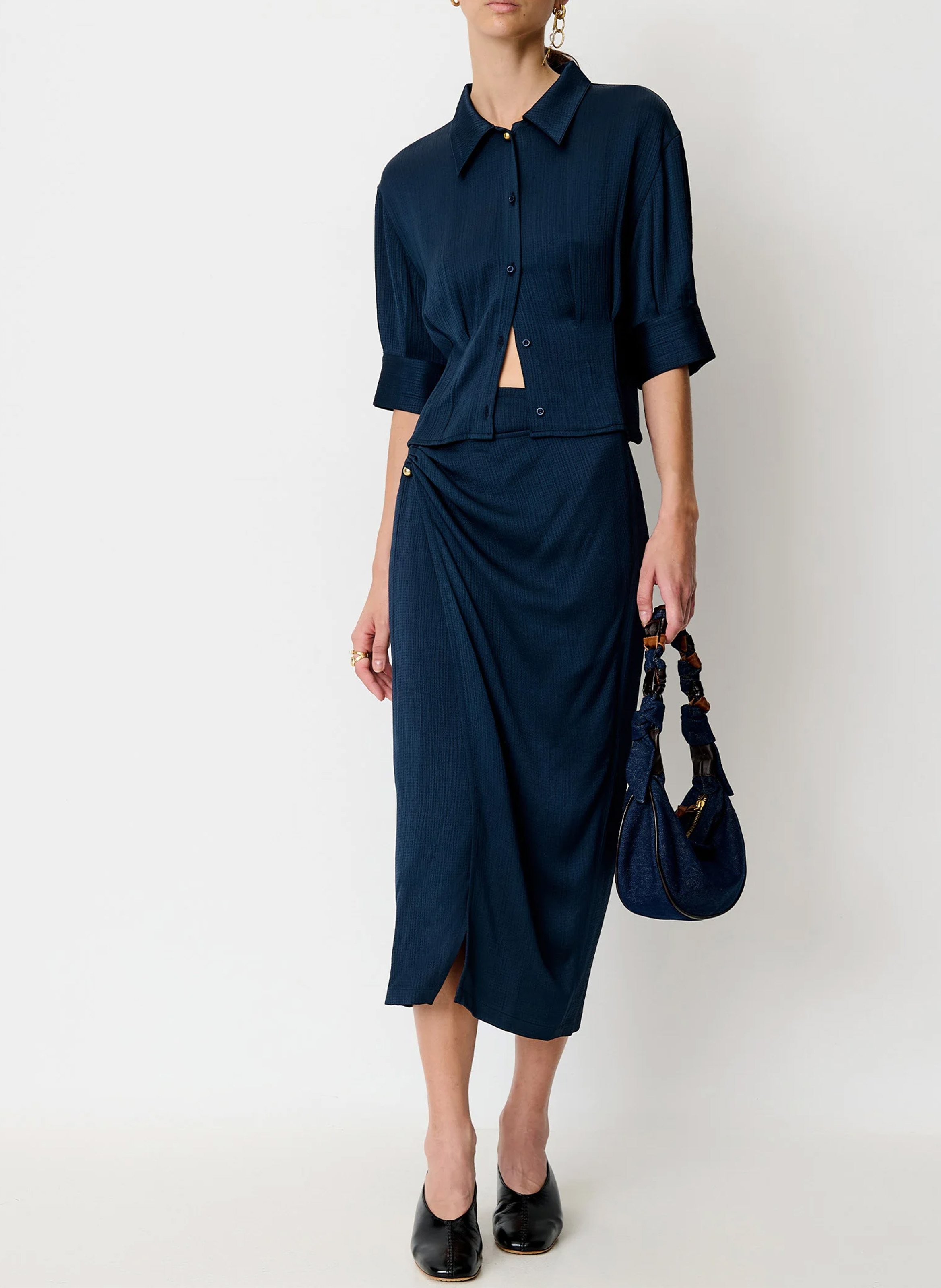 Chemise ample col classique SESSUN Bleu