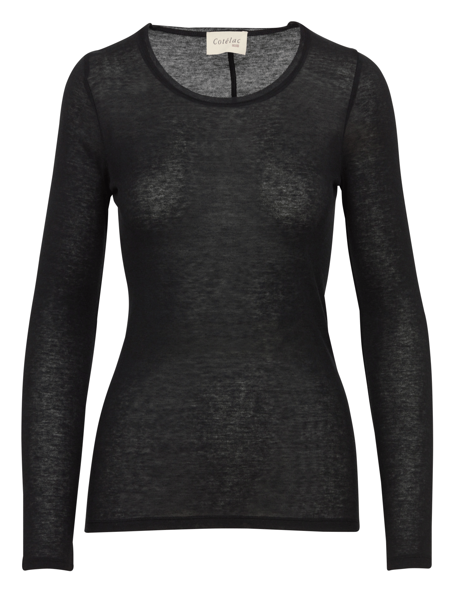Lange mouwen ronde hals T-shirt COTELAC ACOTE Zwart
