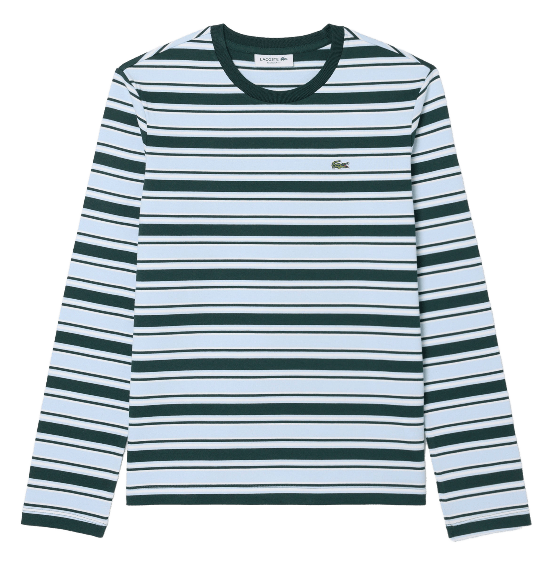 Gerader Rundhalsstreifen-T-Shirt aus Baumwolle LACOSTE Mehrfarbig