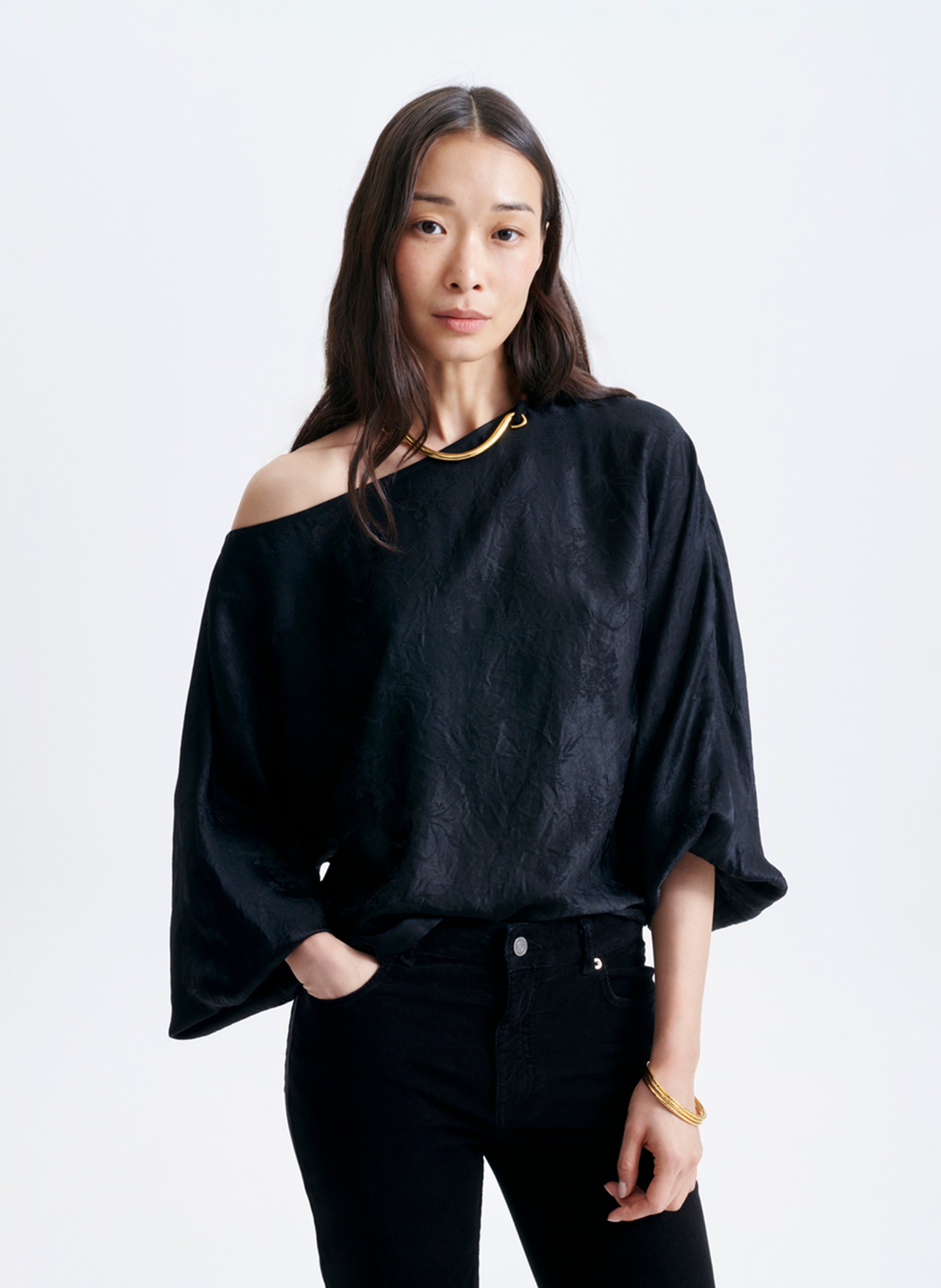 Blusa amplia cuello barco VANESSA BRUNO Negro