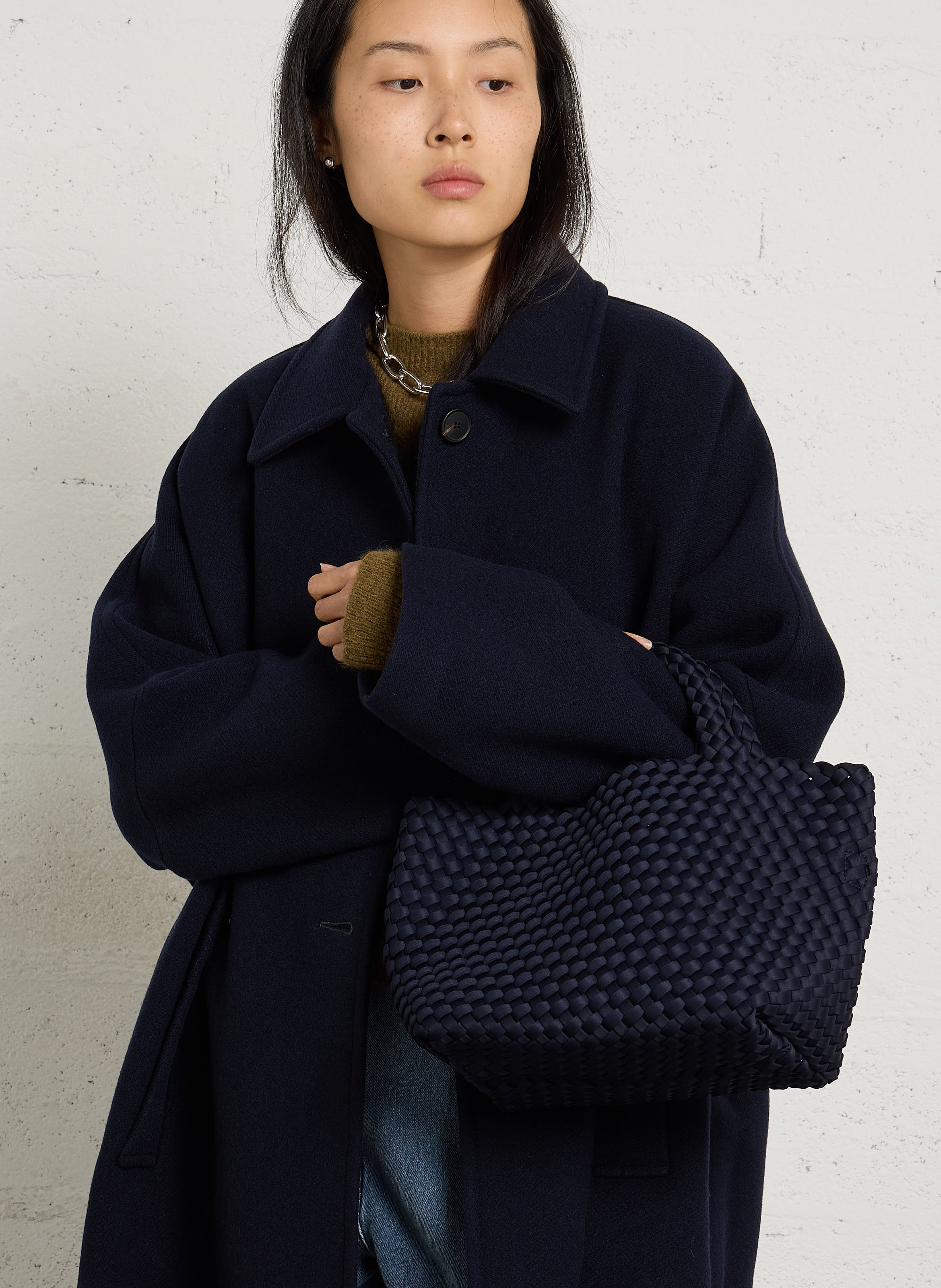 Geflochtene Shopper-Tasche MARREA Blau